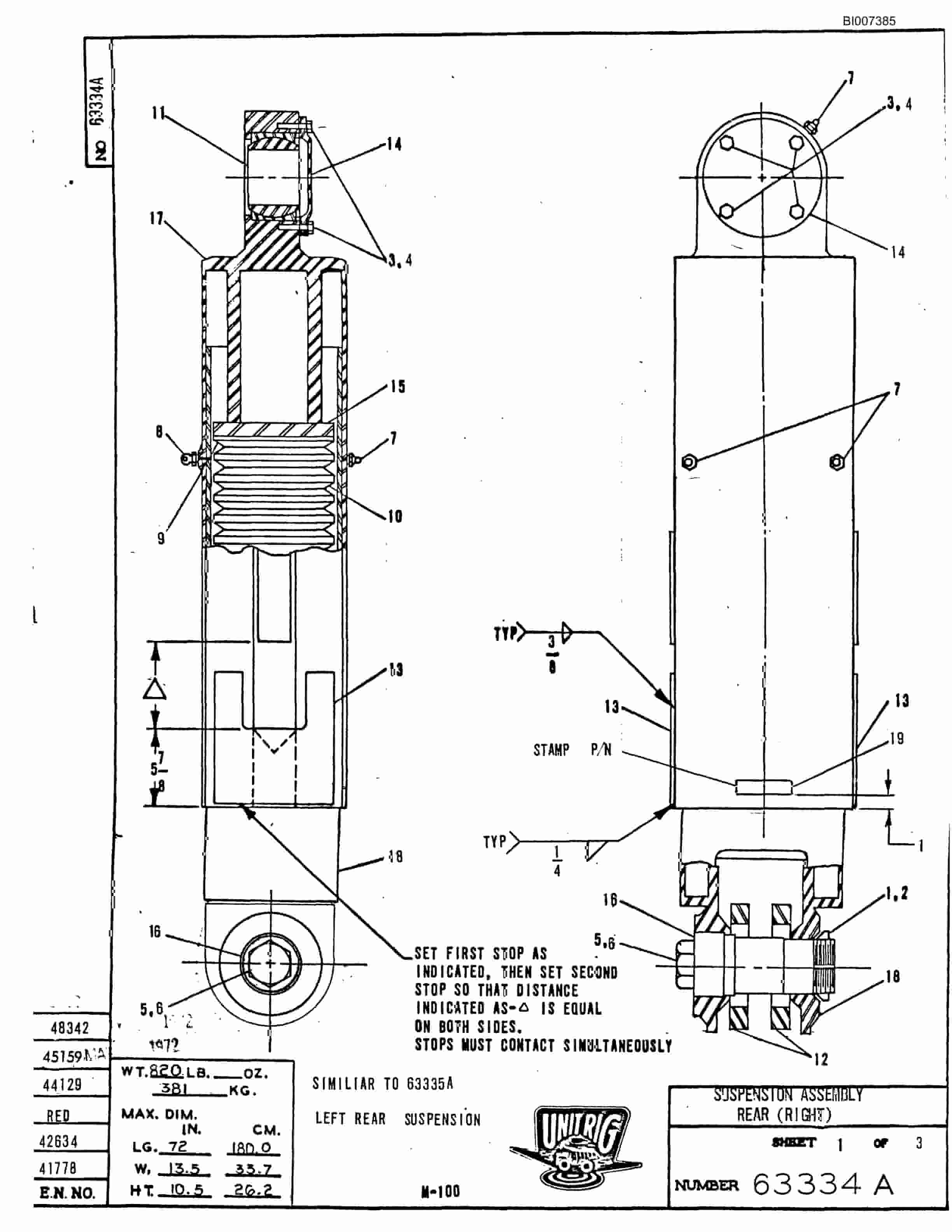 Bucyrus M-85 Assembly Parts Catalog BI007385-3