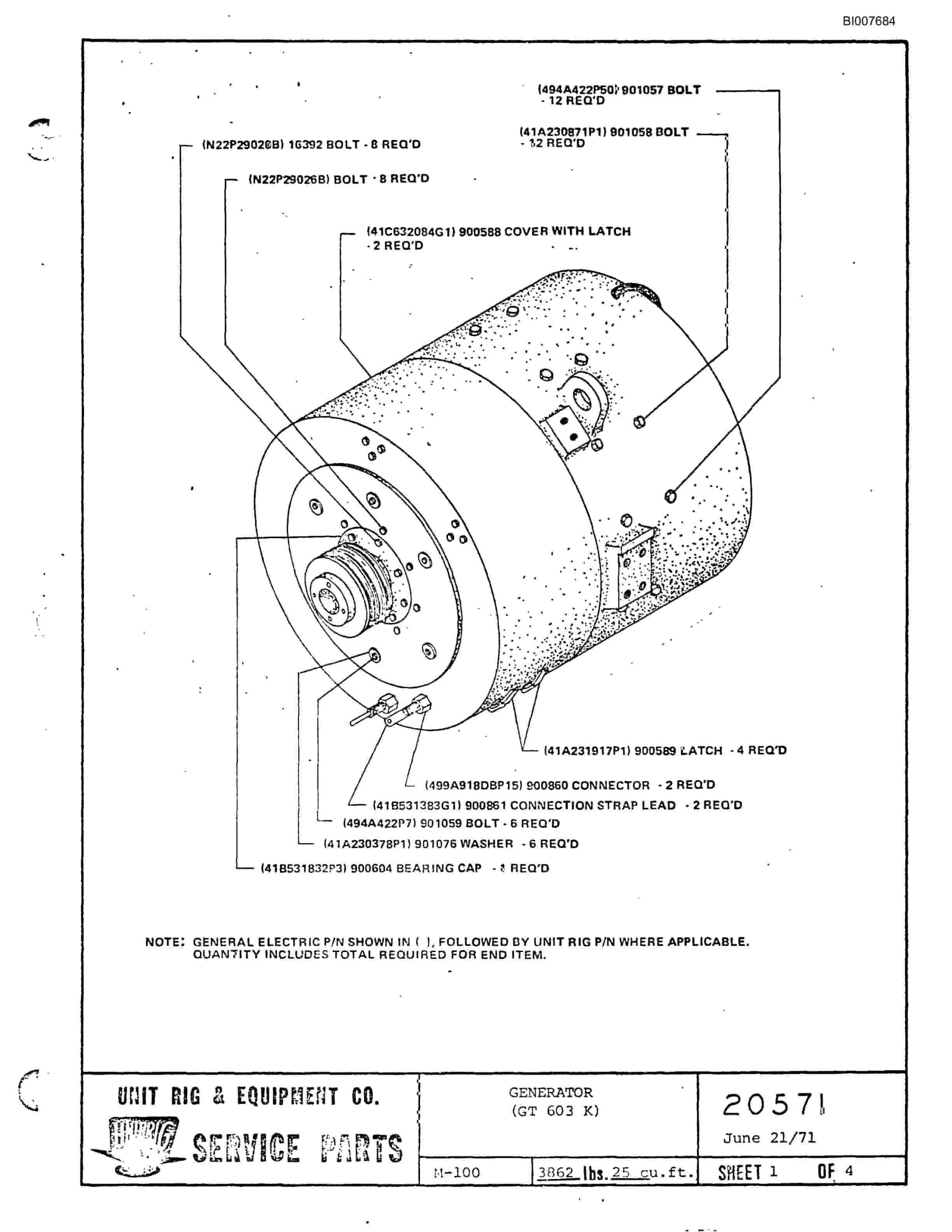 Bucyrus M-85 Assembly Parts Catalog BI007684-4