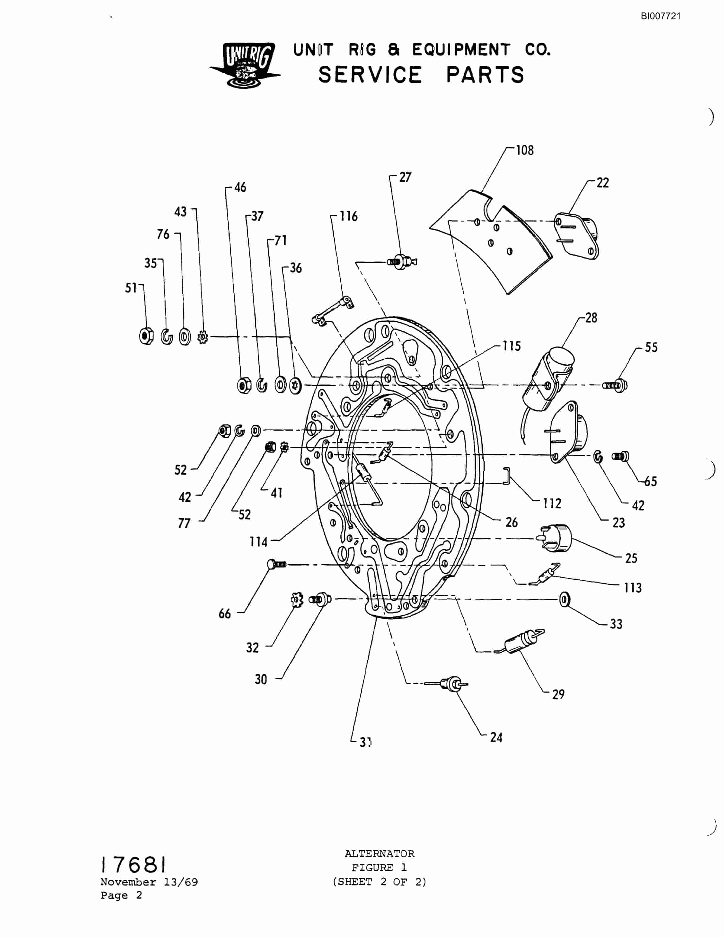 Bucyrus M-85 Assembly Parts Catalog BI007721-4