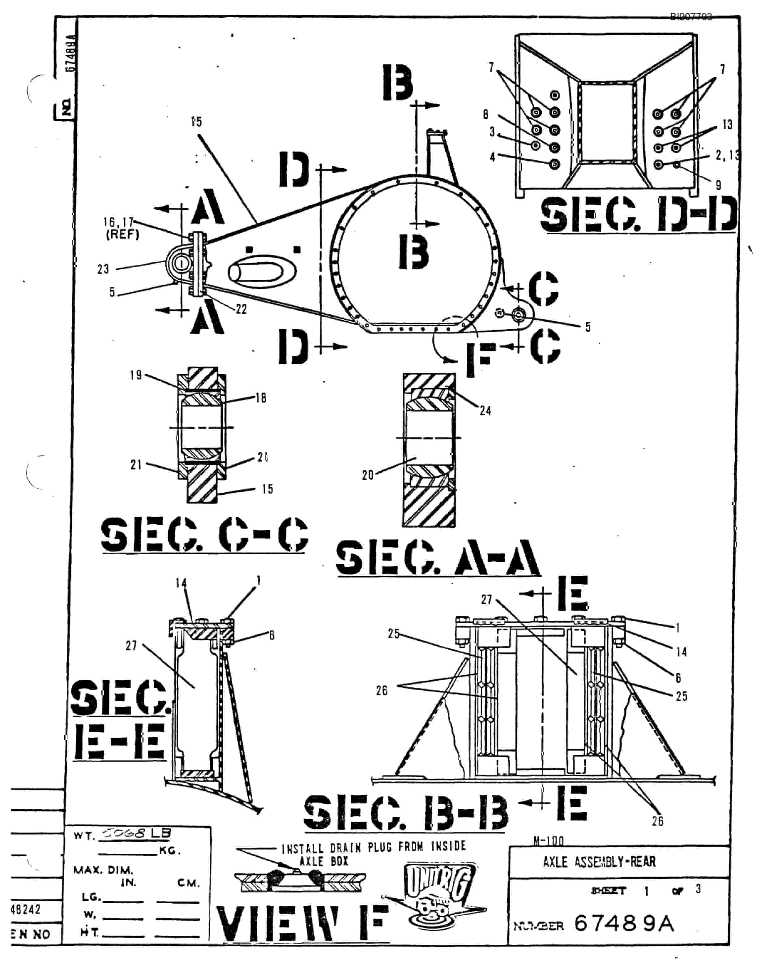 Bucyrus M-85 Assembly Parts Catalog BI007793-4