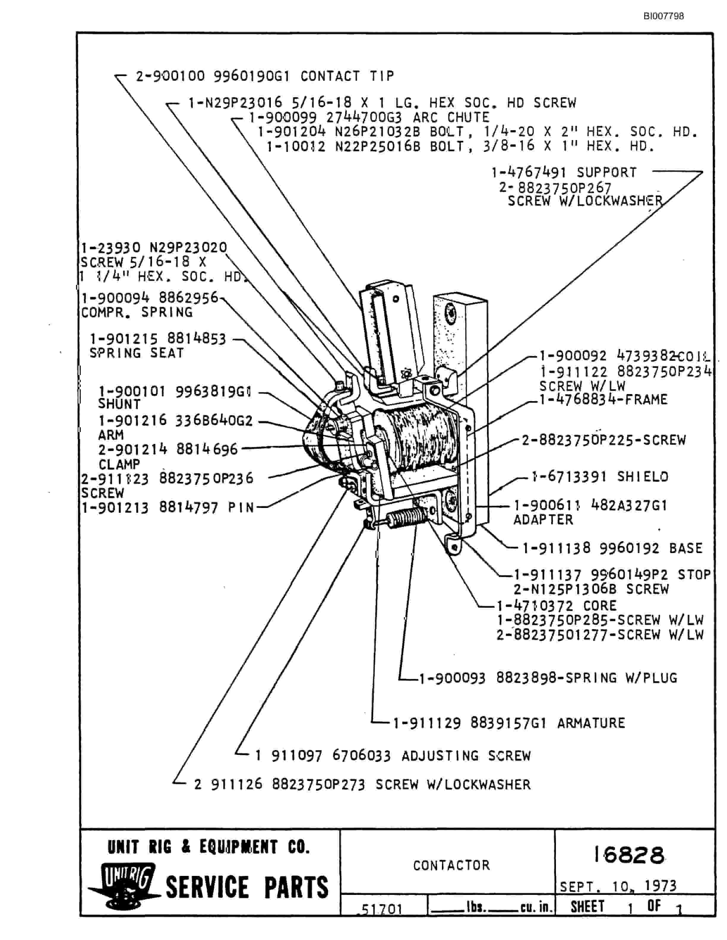 Bucyrus M-85 Assembly Parts Catalog BI007798-3