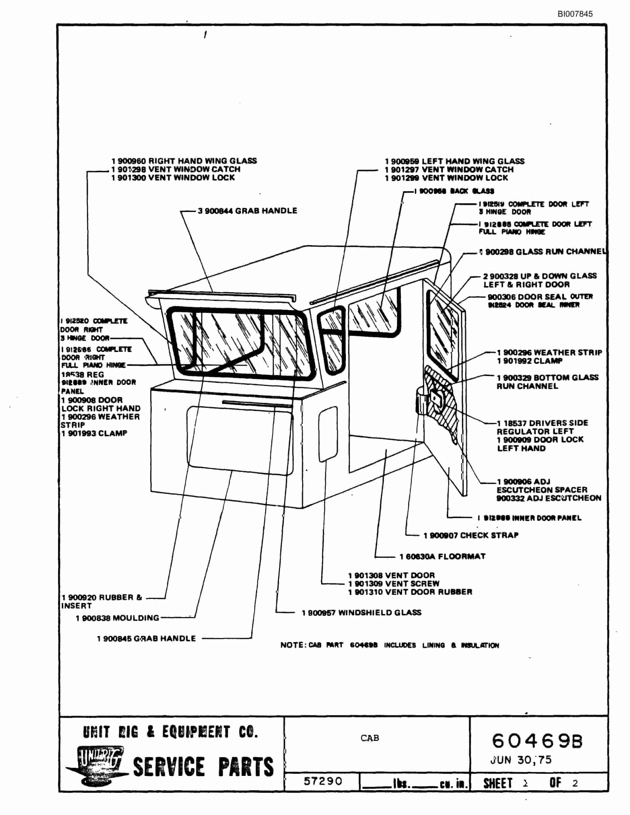 Bucyrus M-85 Assembly Parts Catalog BI007845-5