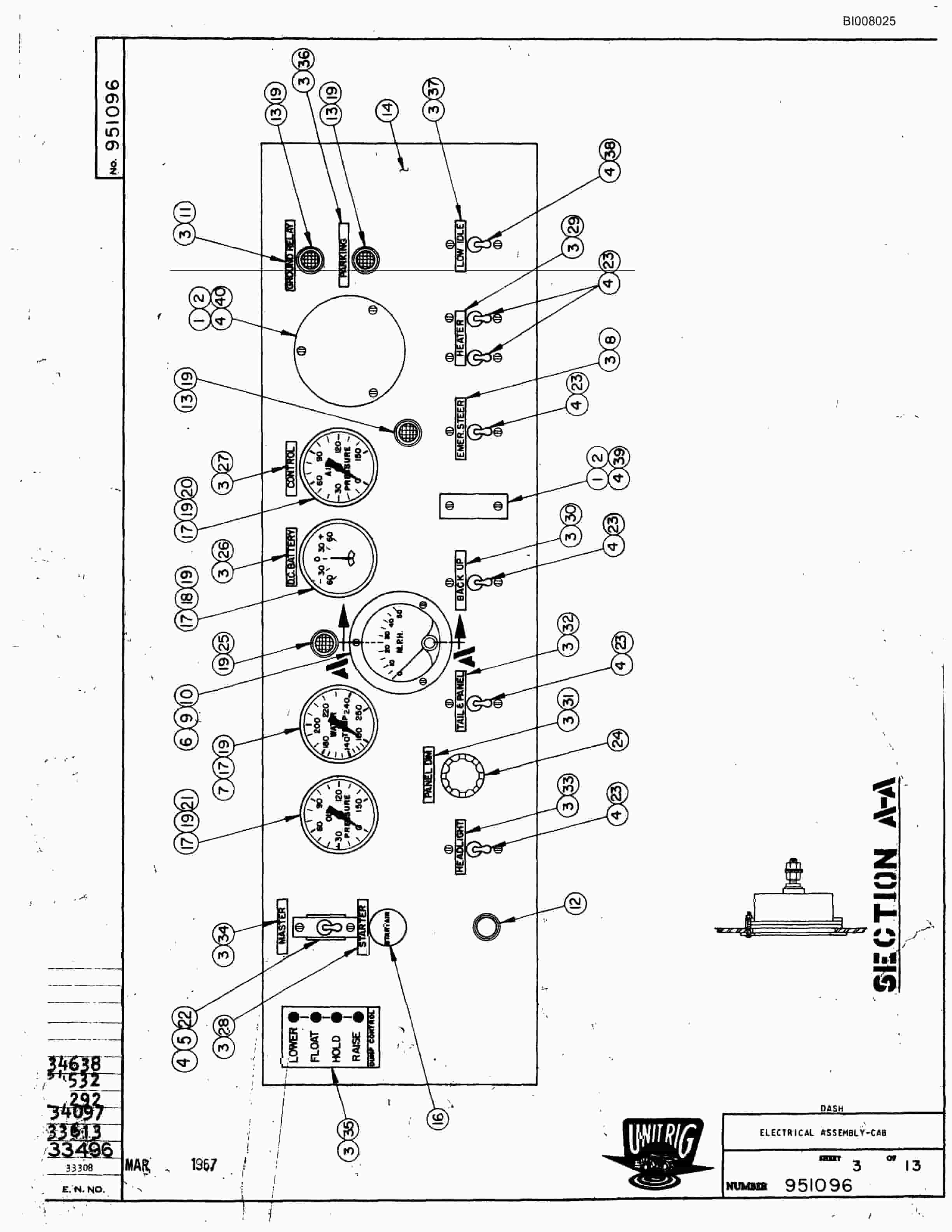 Bucyrus M-85 Assembly Parts Catalog BI008025-4