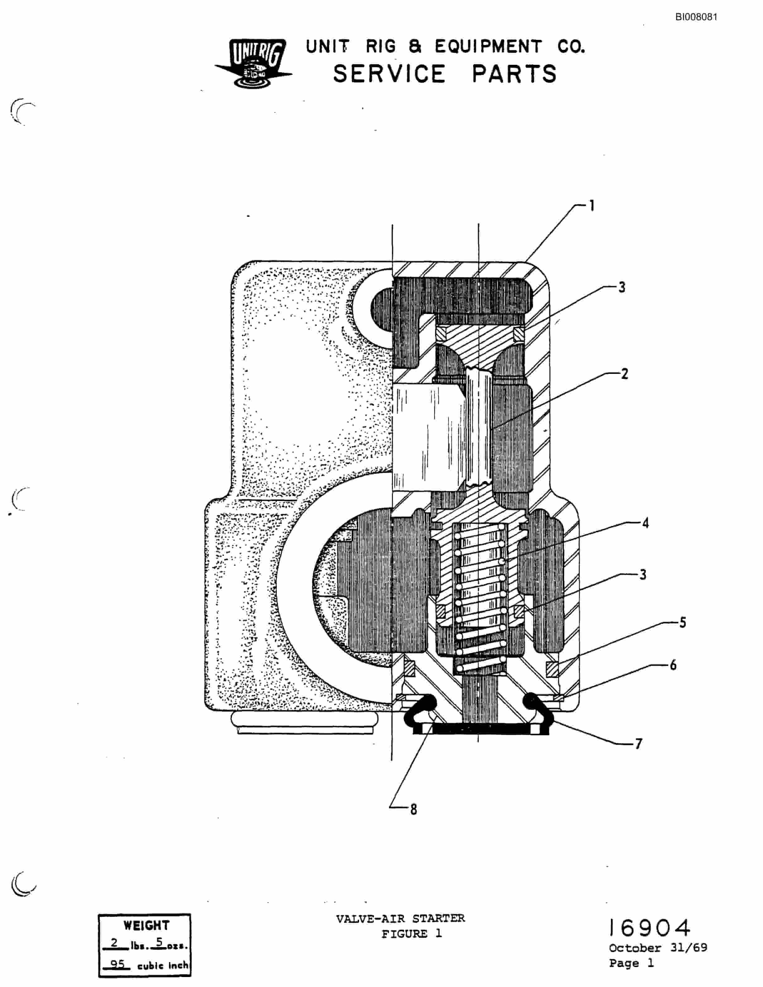 Bucyrus M-85 Assembly Parts Catalog BI008081-3