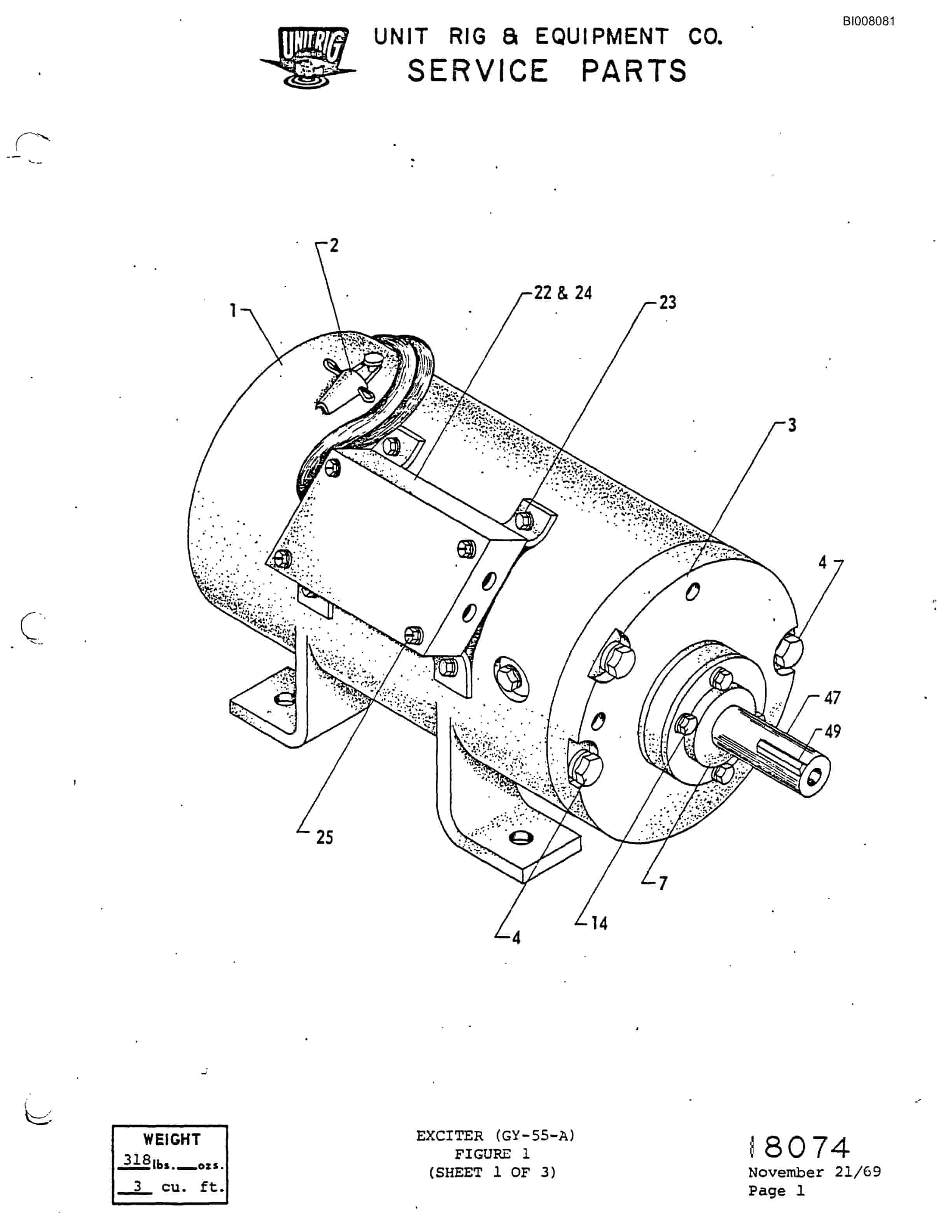 Bucyrus M-85 Assembly Parts Catalog BI008081-4