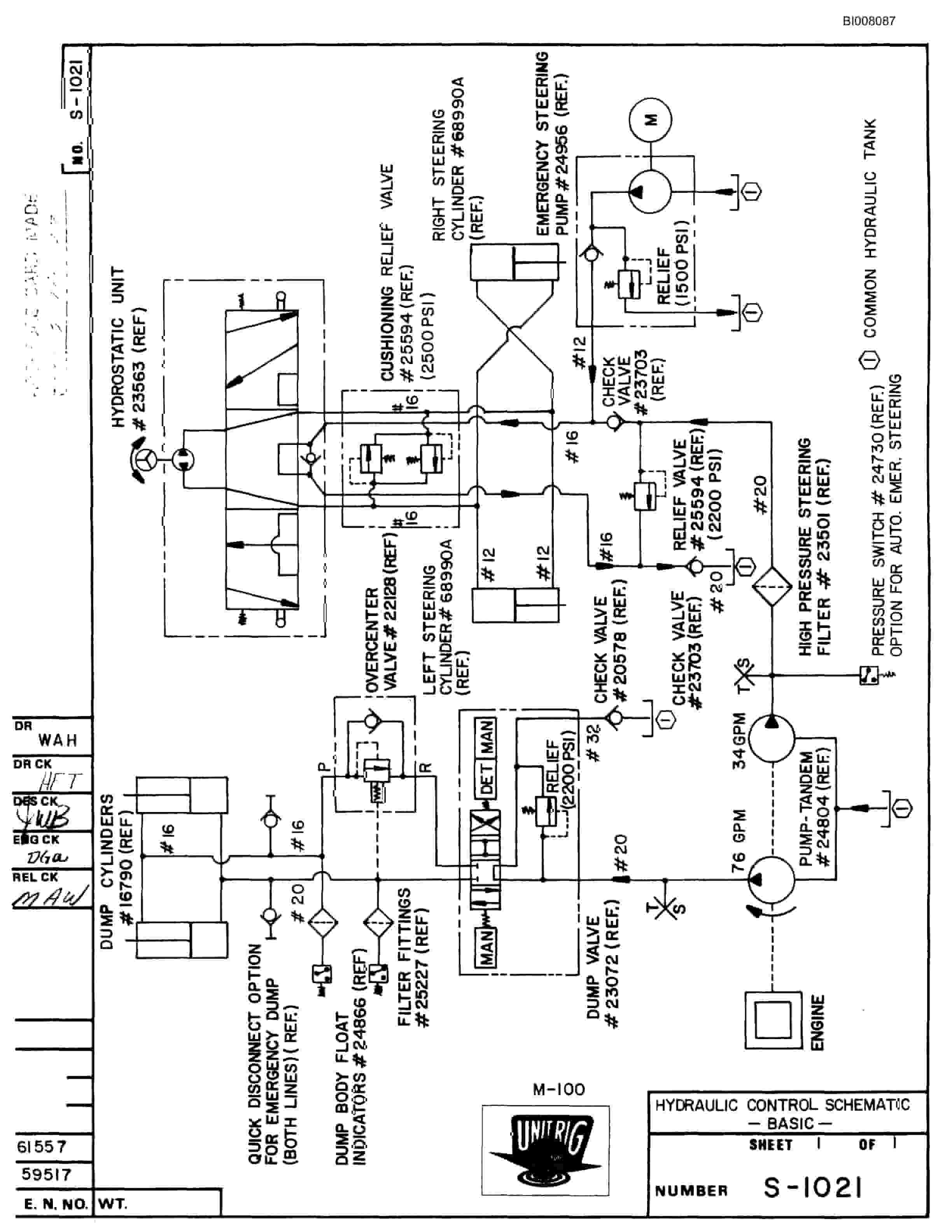Bucyrus M-85 Assembly Parts Catalog BI008087-5