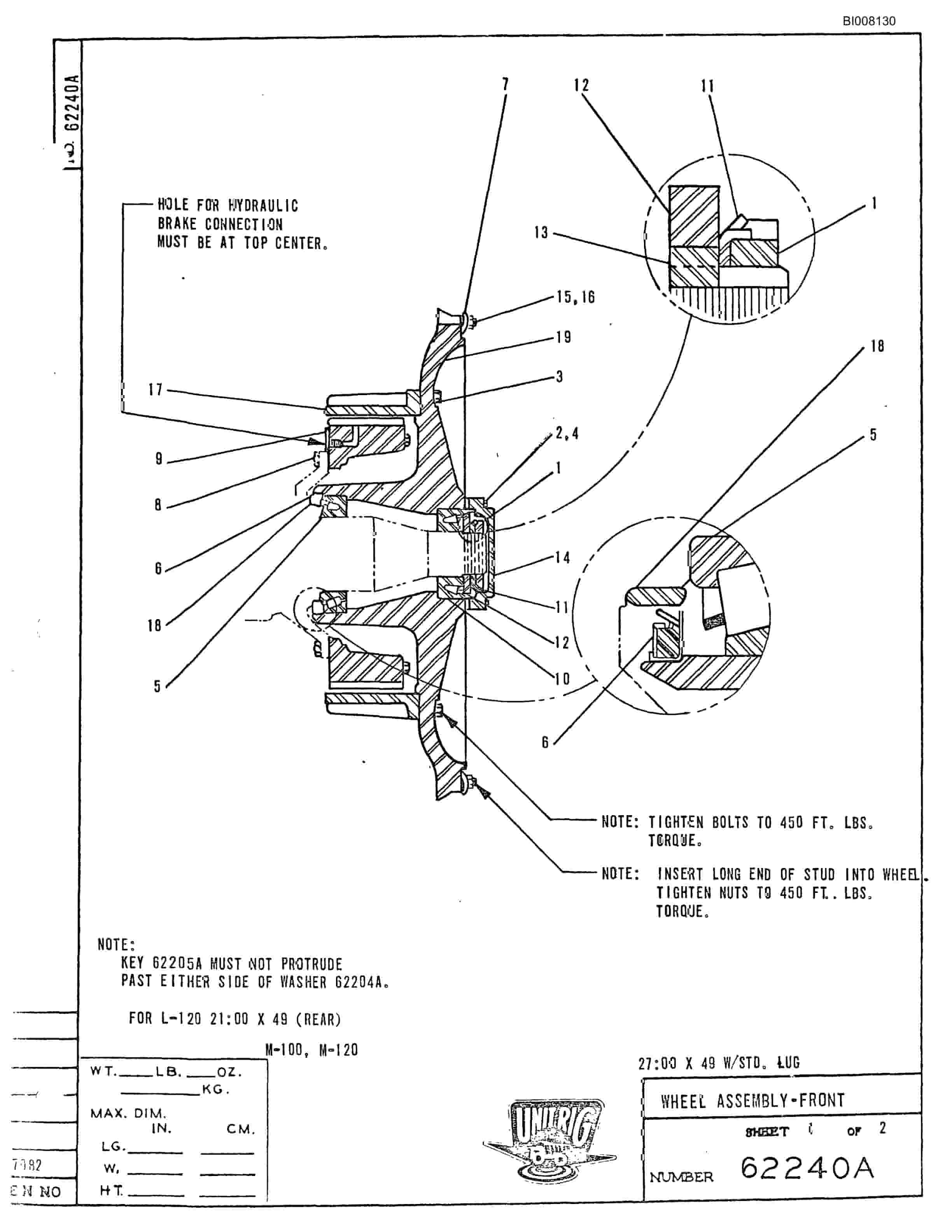 Bucyrus M-85 Assembly Parts Catalog BI008130-3
