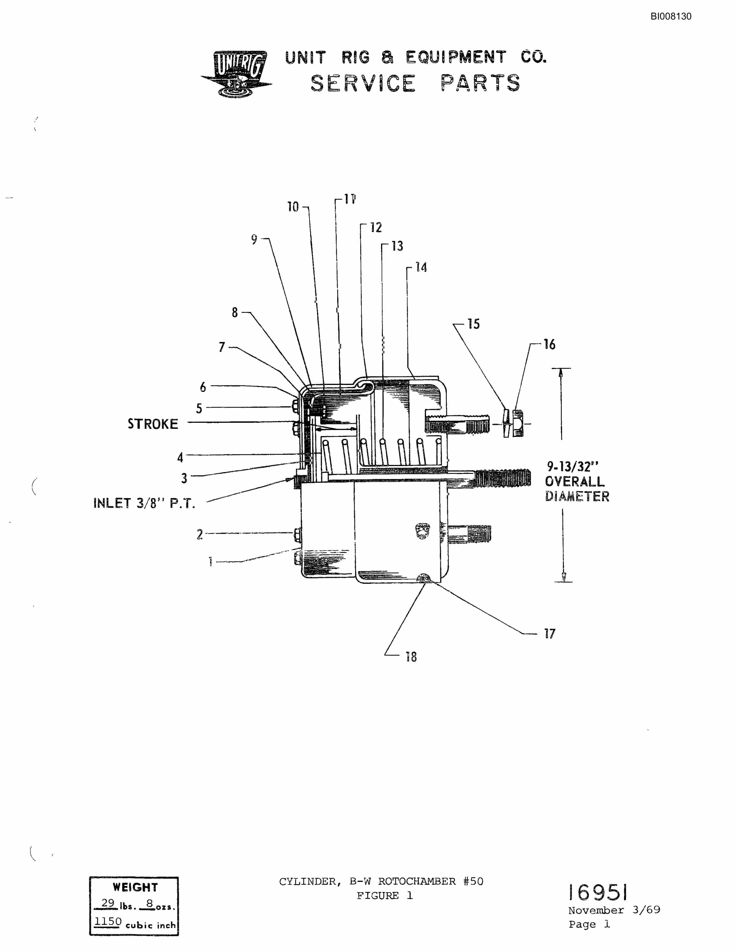 Bucyrus M-85 Assembly Parts Catalog BI008130-5
