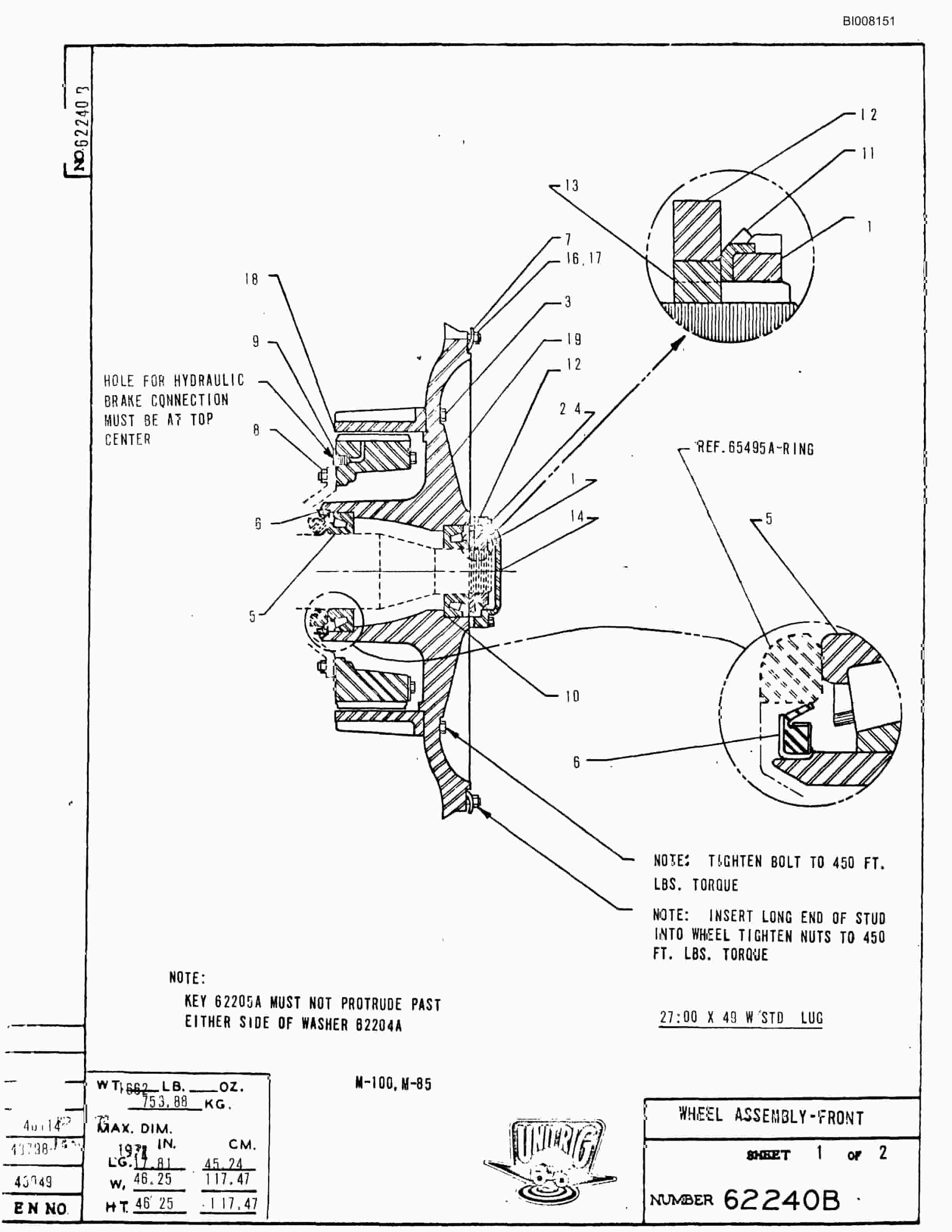 Bucyrus M-85 Assembly Parts Catalog BI008151-2