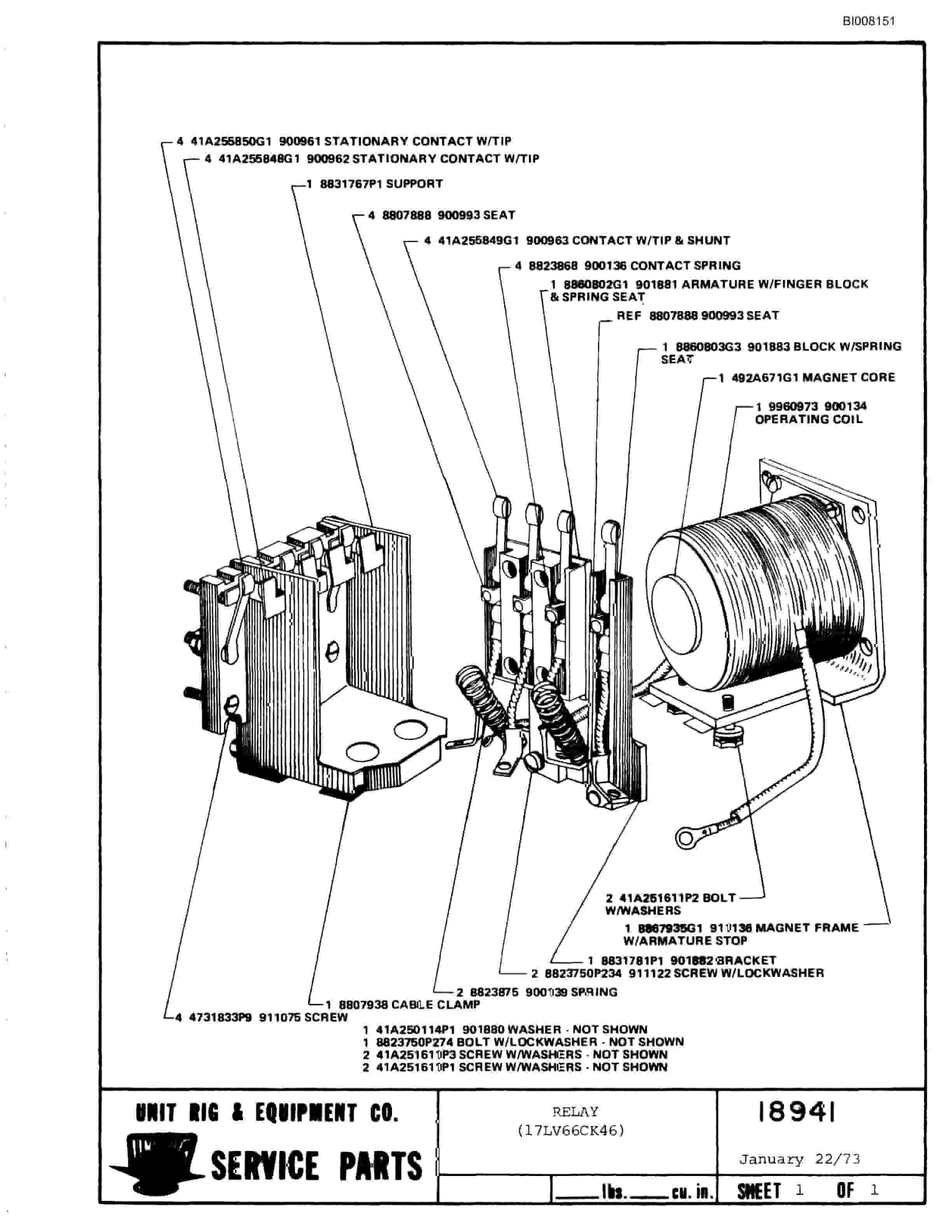 Bucyrus M-85 Assembly Parts Catalog BI008151-5