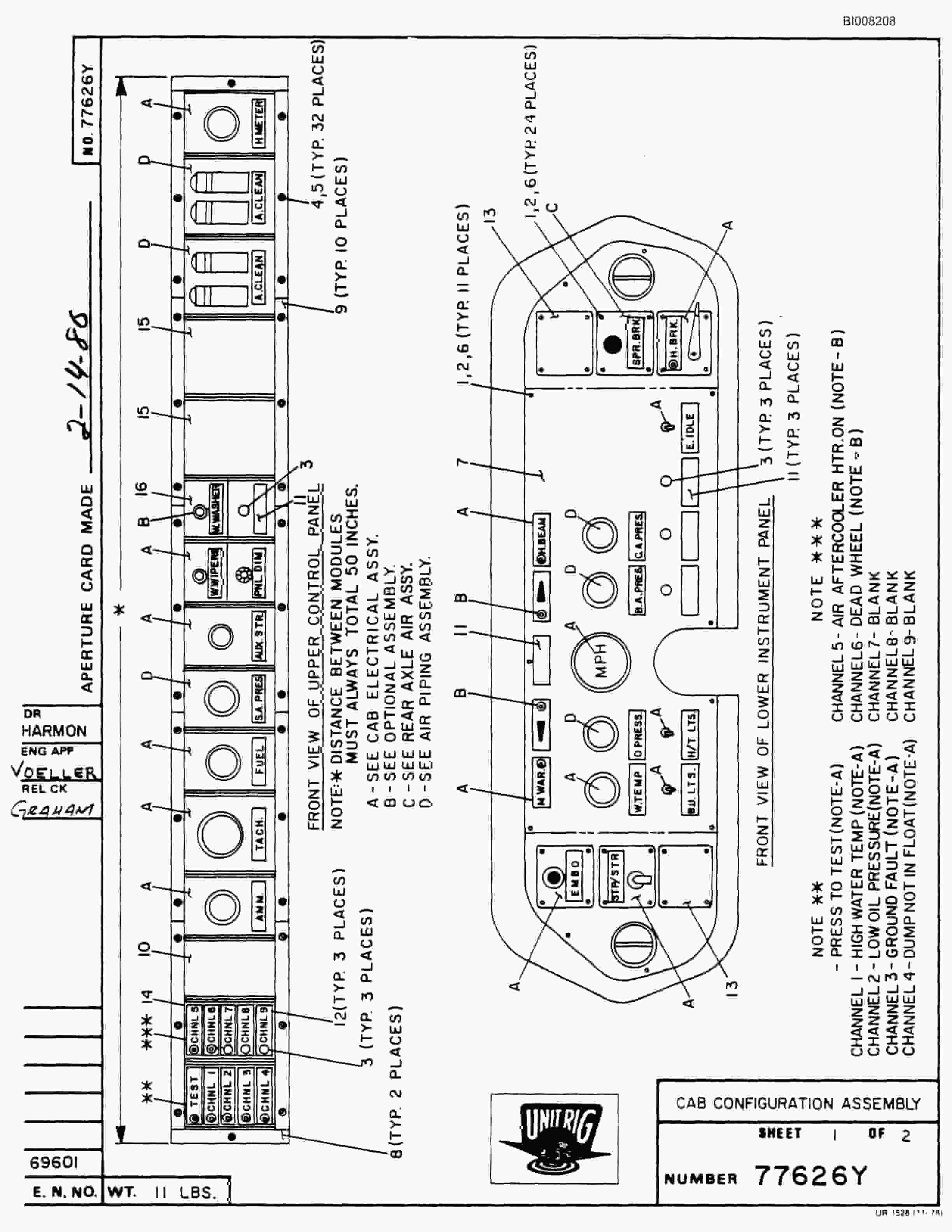 Bucyrus M-85 Assembly Parts Catalog BI008208-3