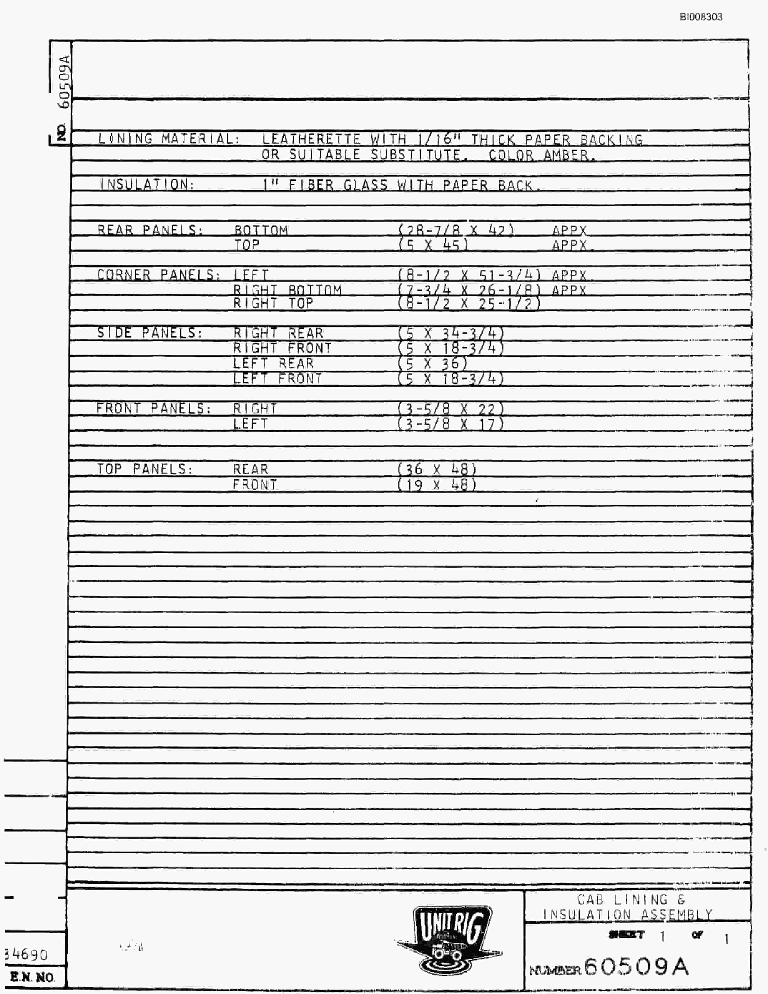 Bucyrus M-85 Assembly Parts Catalog BI008303-3