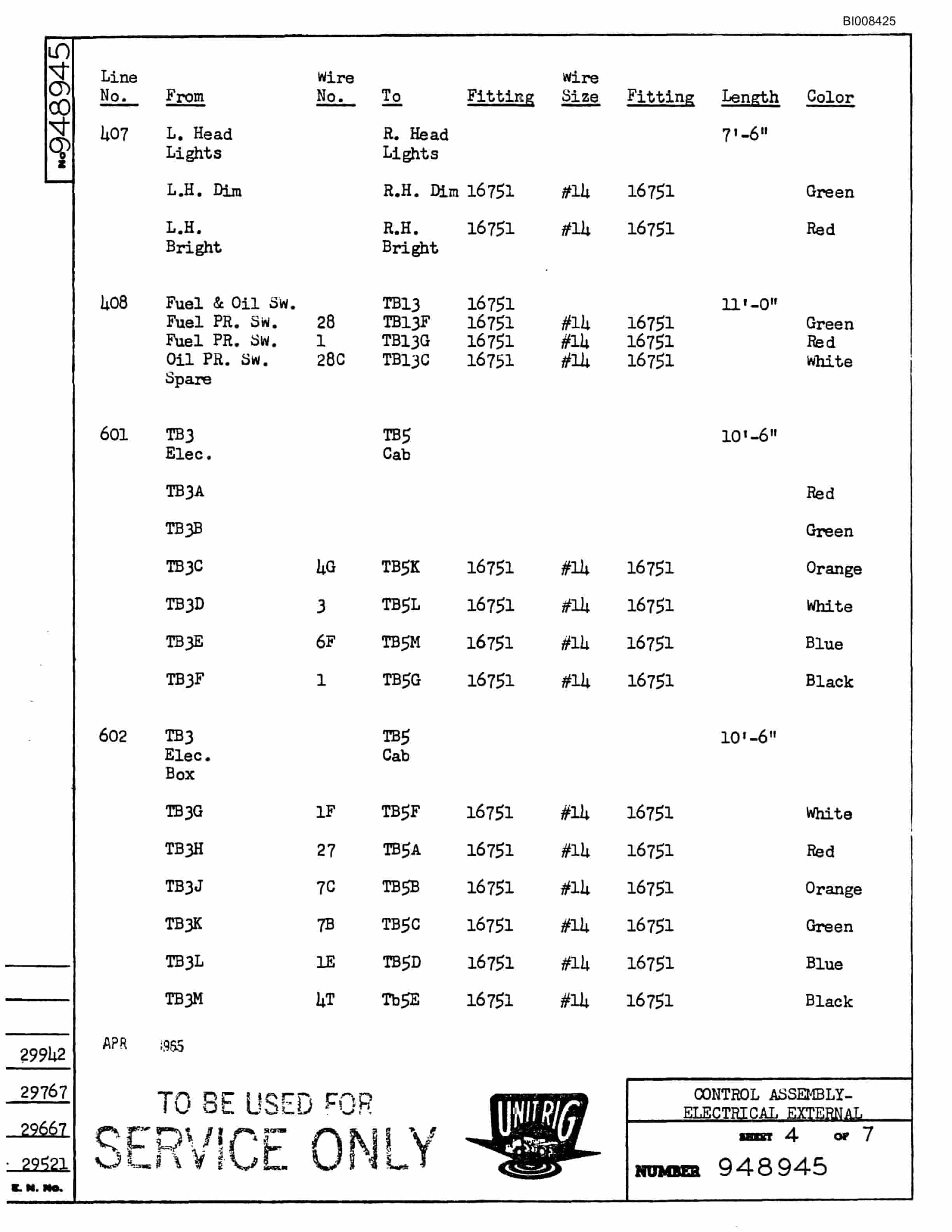 Bucyrus M-85 Assembly Parts Catalog BI008425-5