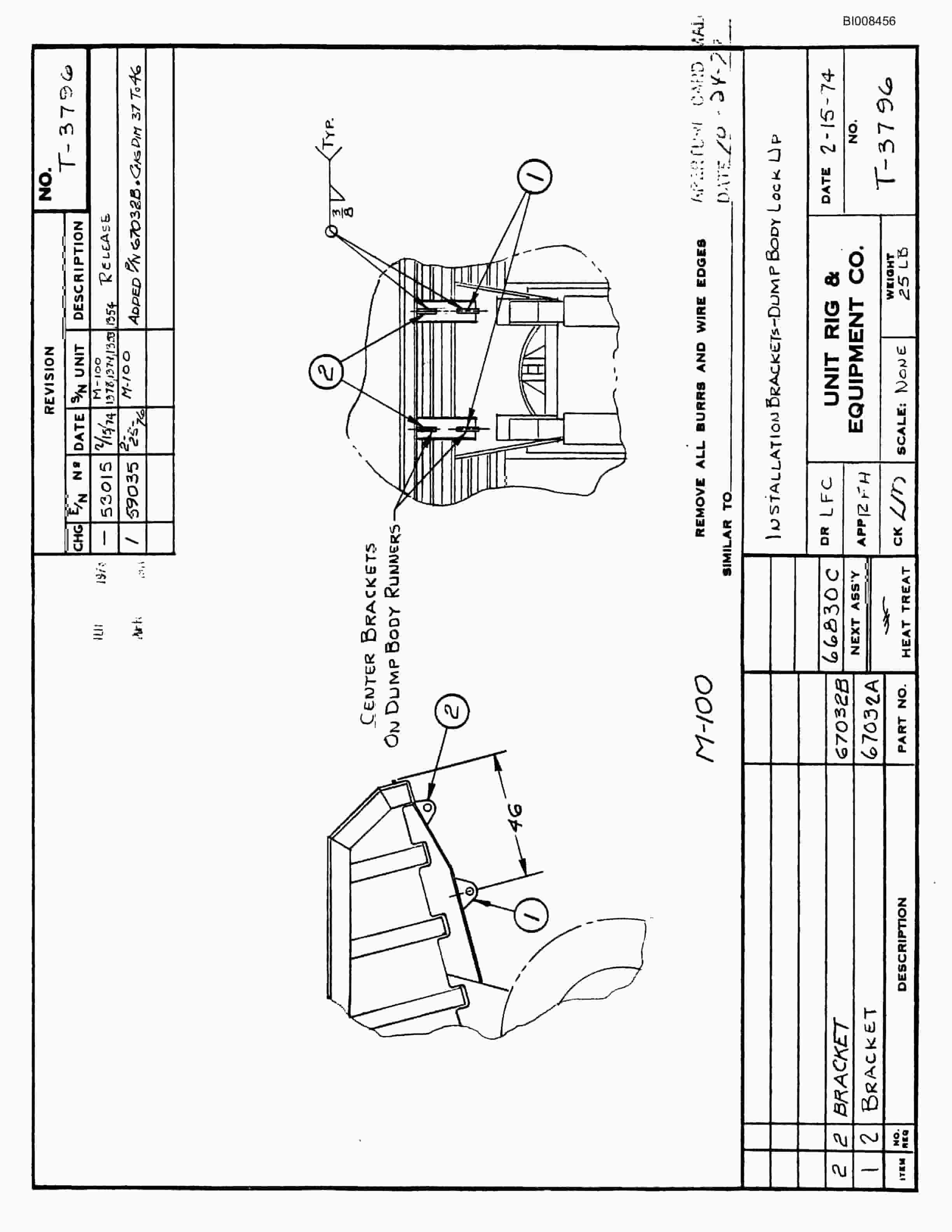 Bucyrus M-85 Assembly Parts Catalog BI008456-5