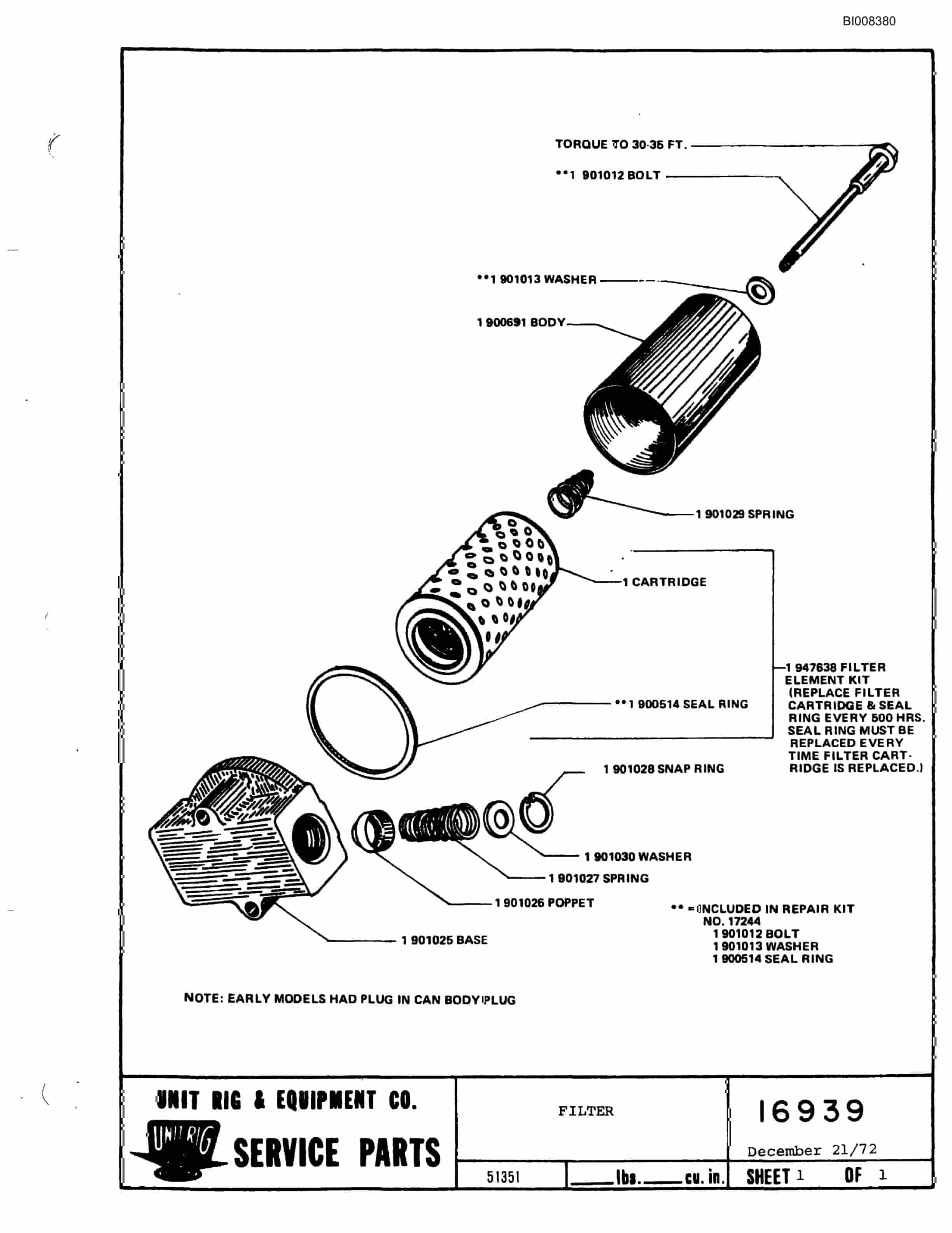 Bucyrus M-85-B Parts Catalog BI008380-5