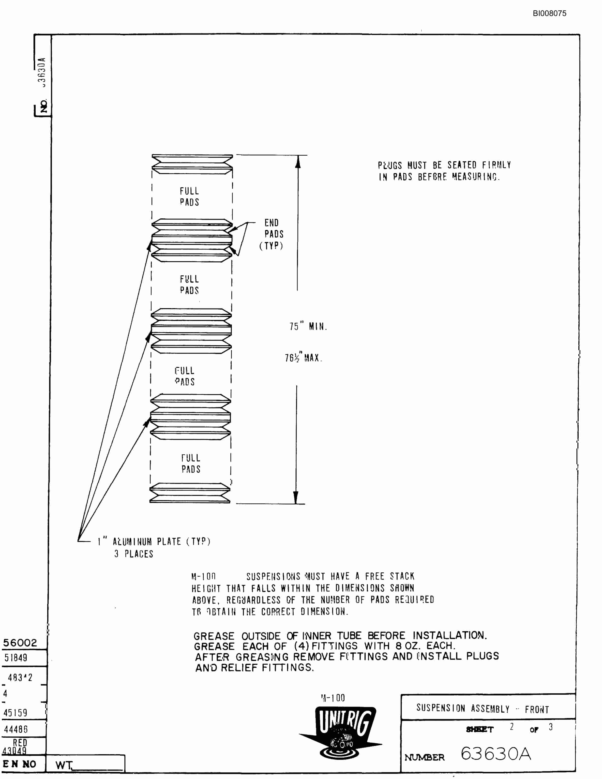 Bucyrus M-85 Illustrated Parts Catalog BI008075-2