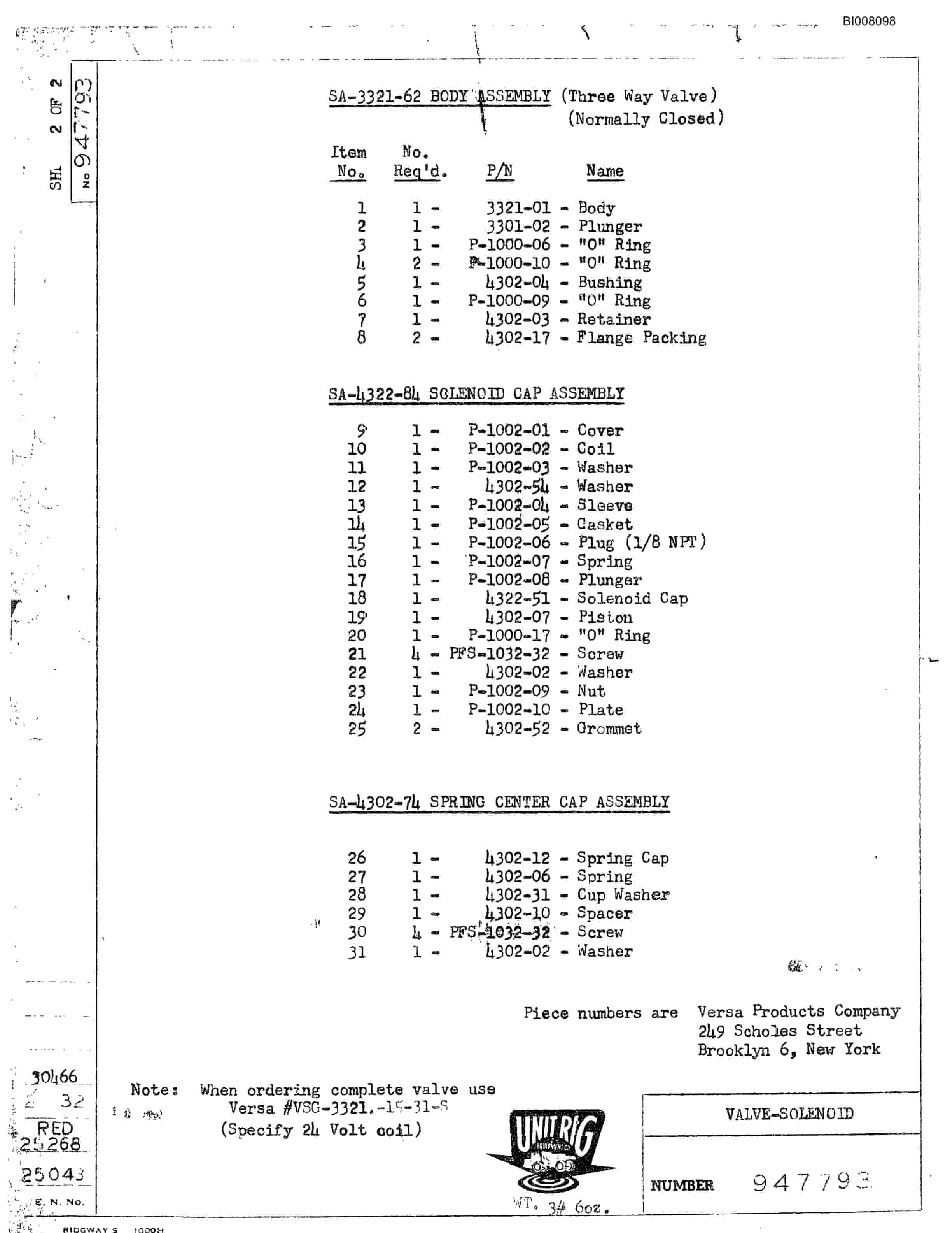 Bucyrus M-85 Illustrated Parts Catalog BI008098-5
