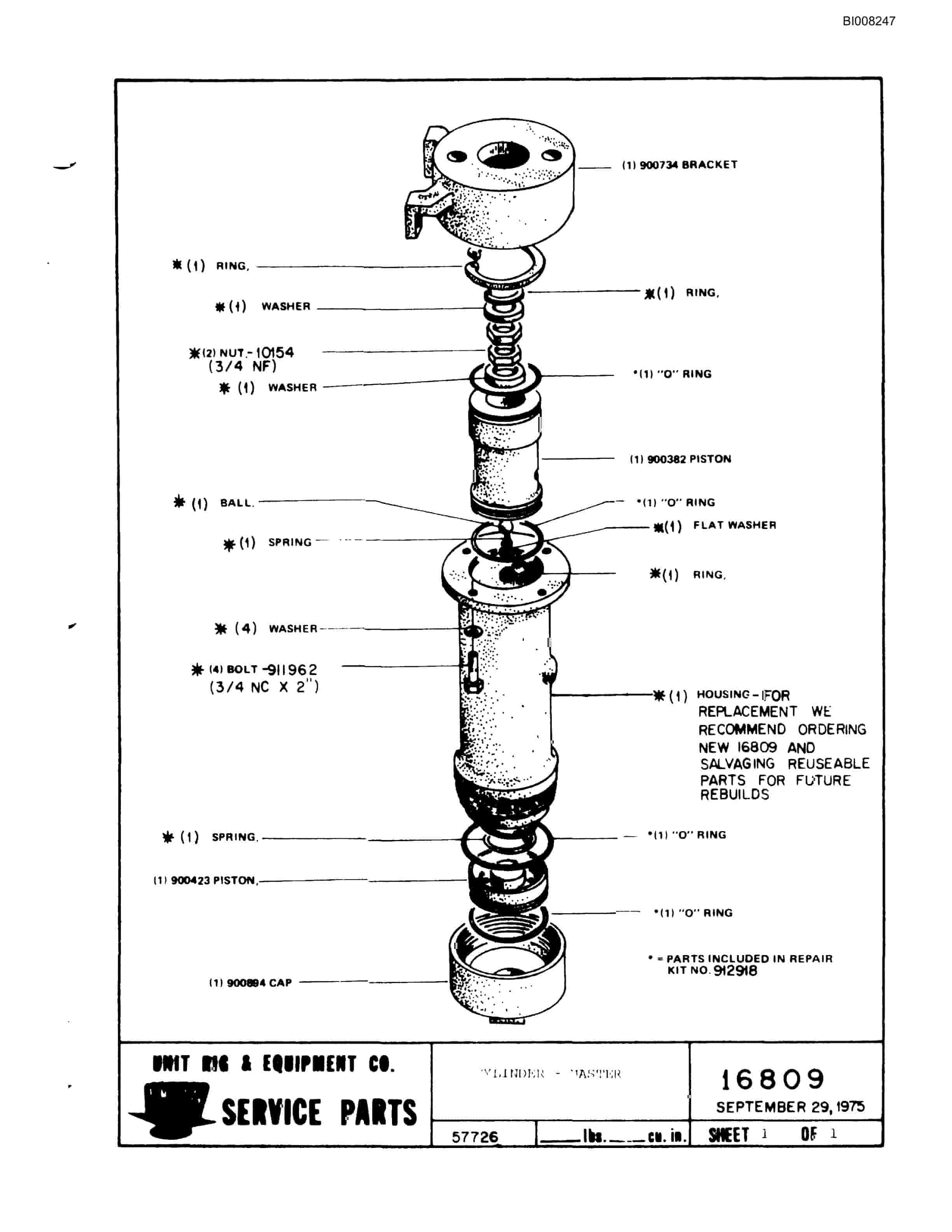 Bucyrus M-85 Illustrated Parts Catalog BI008247-3