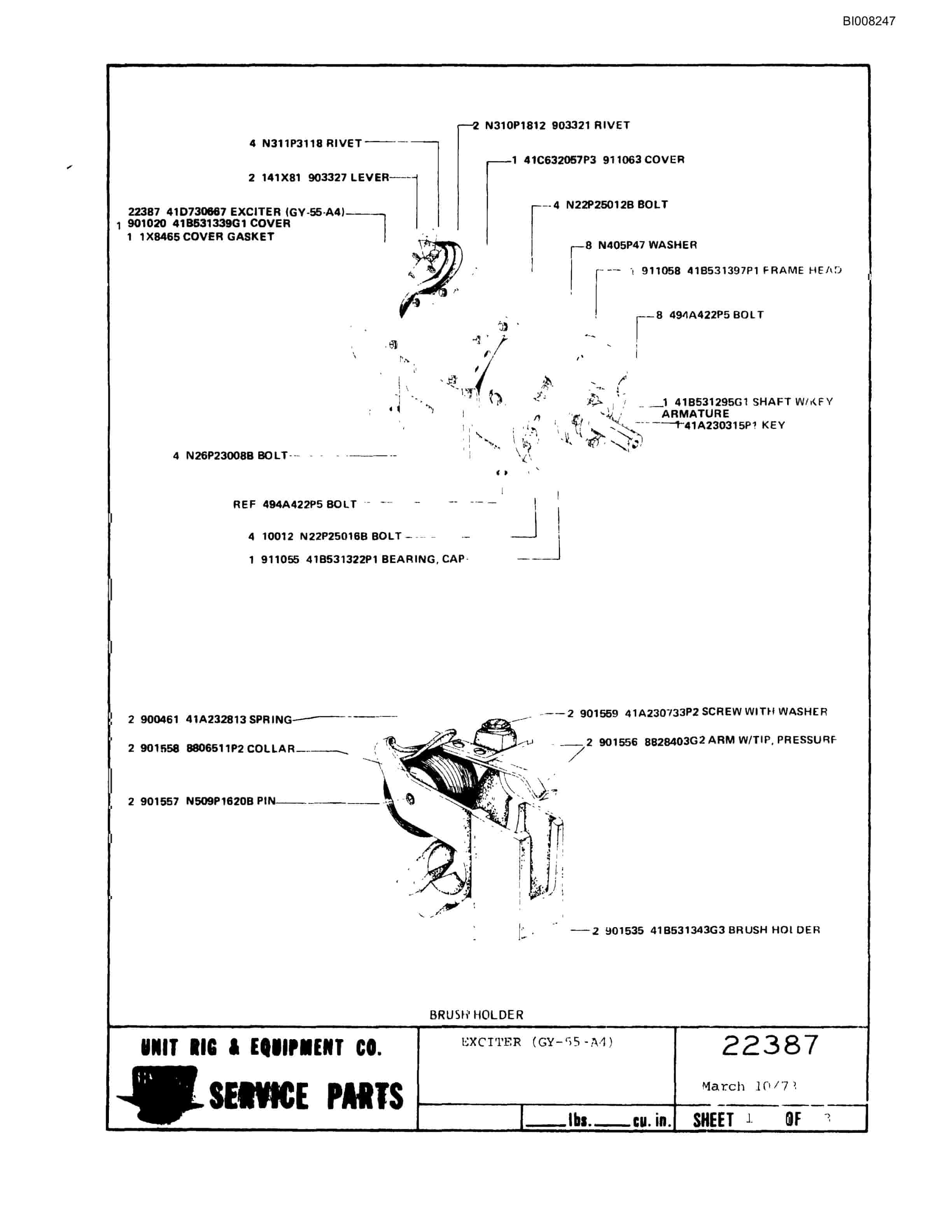 Bucyrus M-85 Illustrated Parts Catalog BI008247-4