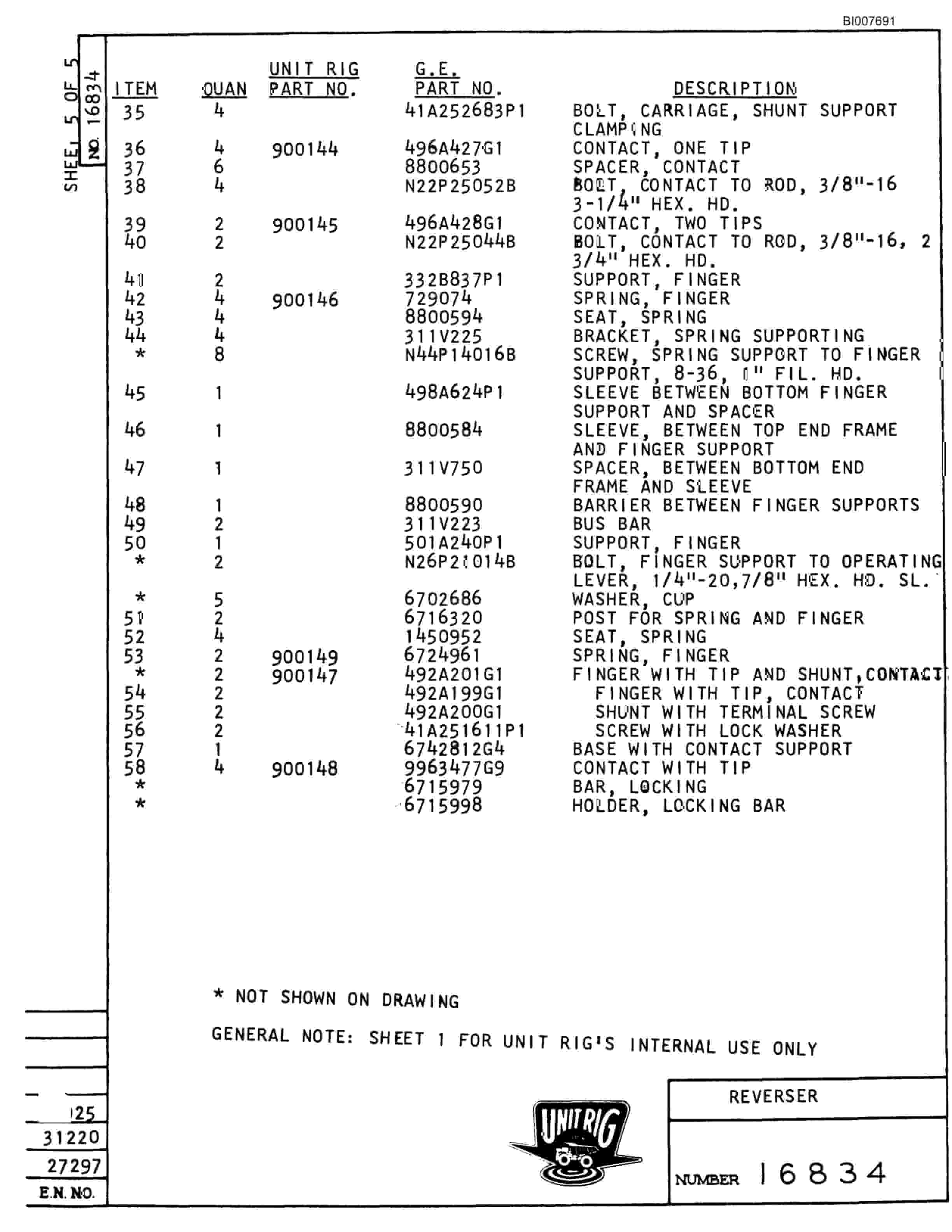 Bucyrus M-85 Parts Catalog BI007691-3