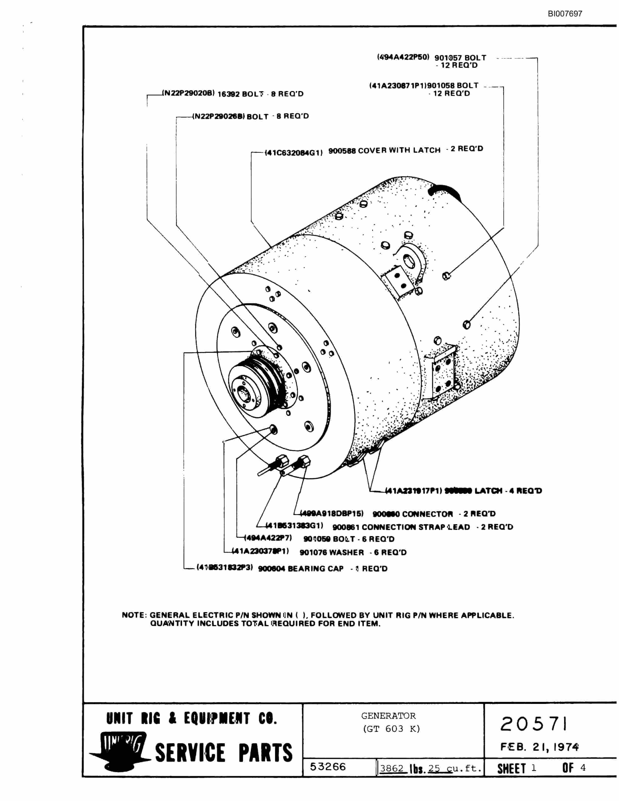 Bucyrus M-85 Parts Catalog BI007697-4