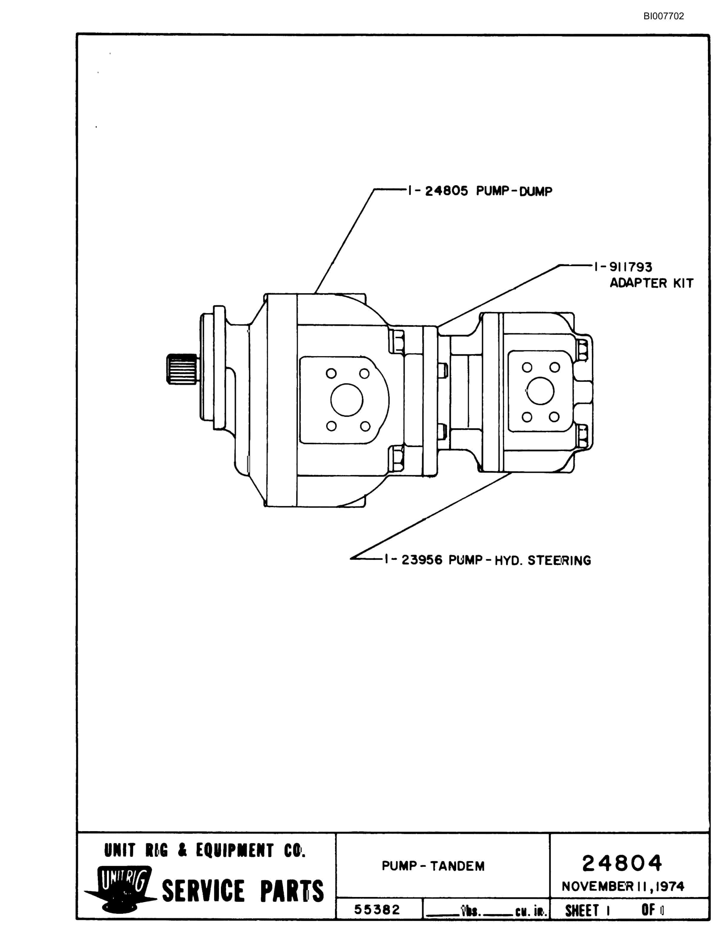 Bucyrus M-85 Parts Catalog BI007702-5