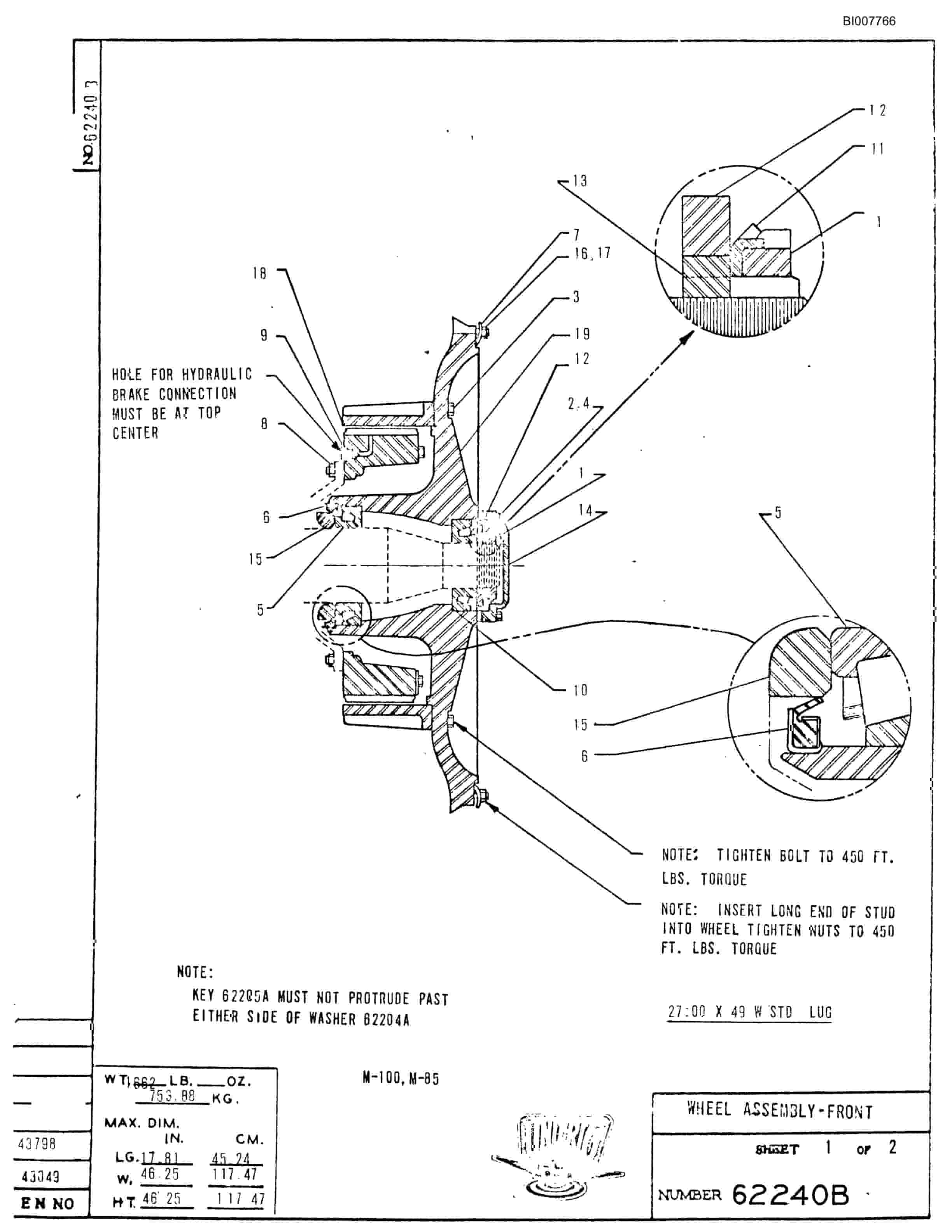 Bucyrus M-85 Parts Catalog BI007766-2