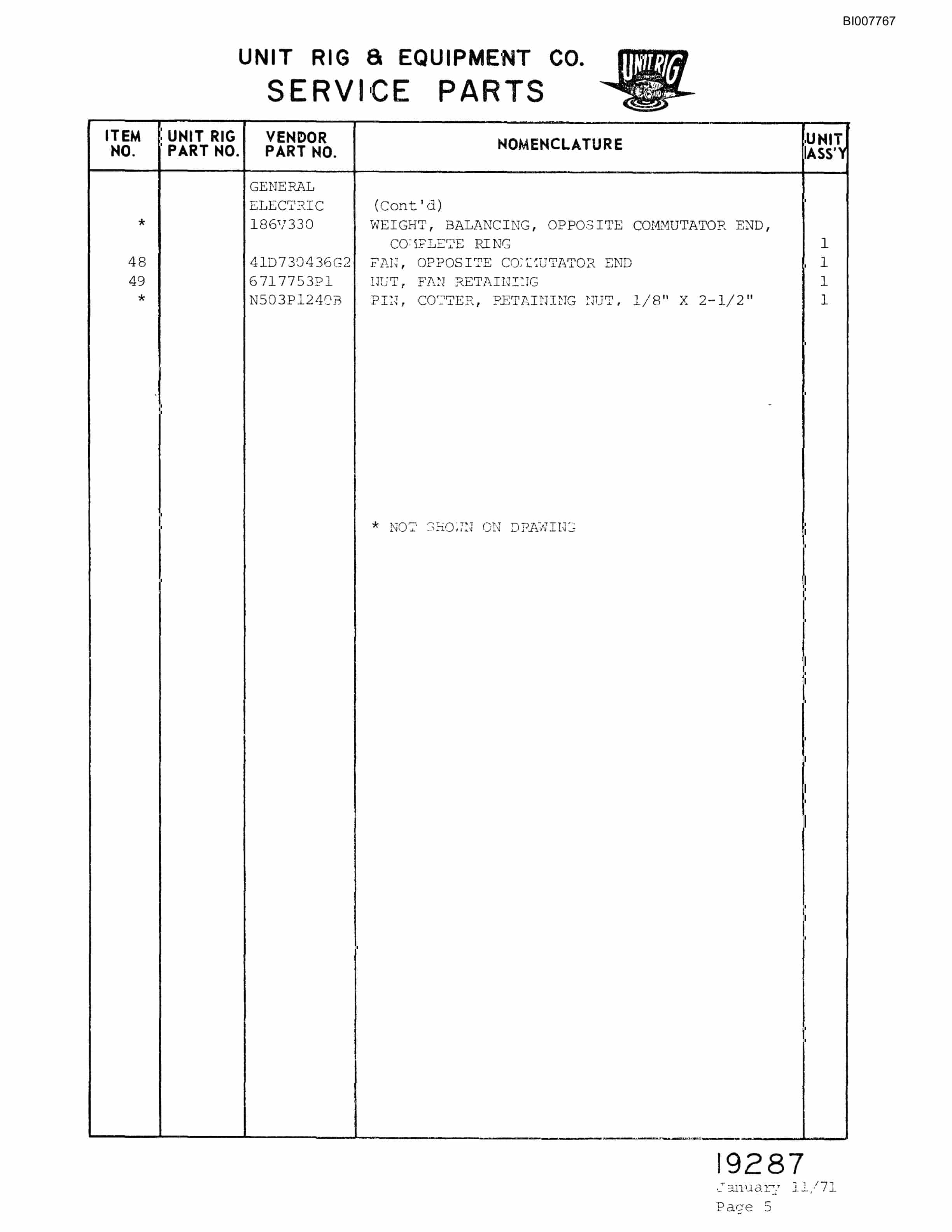 Bucyrus M-85 Parts Catalog BI007767-5