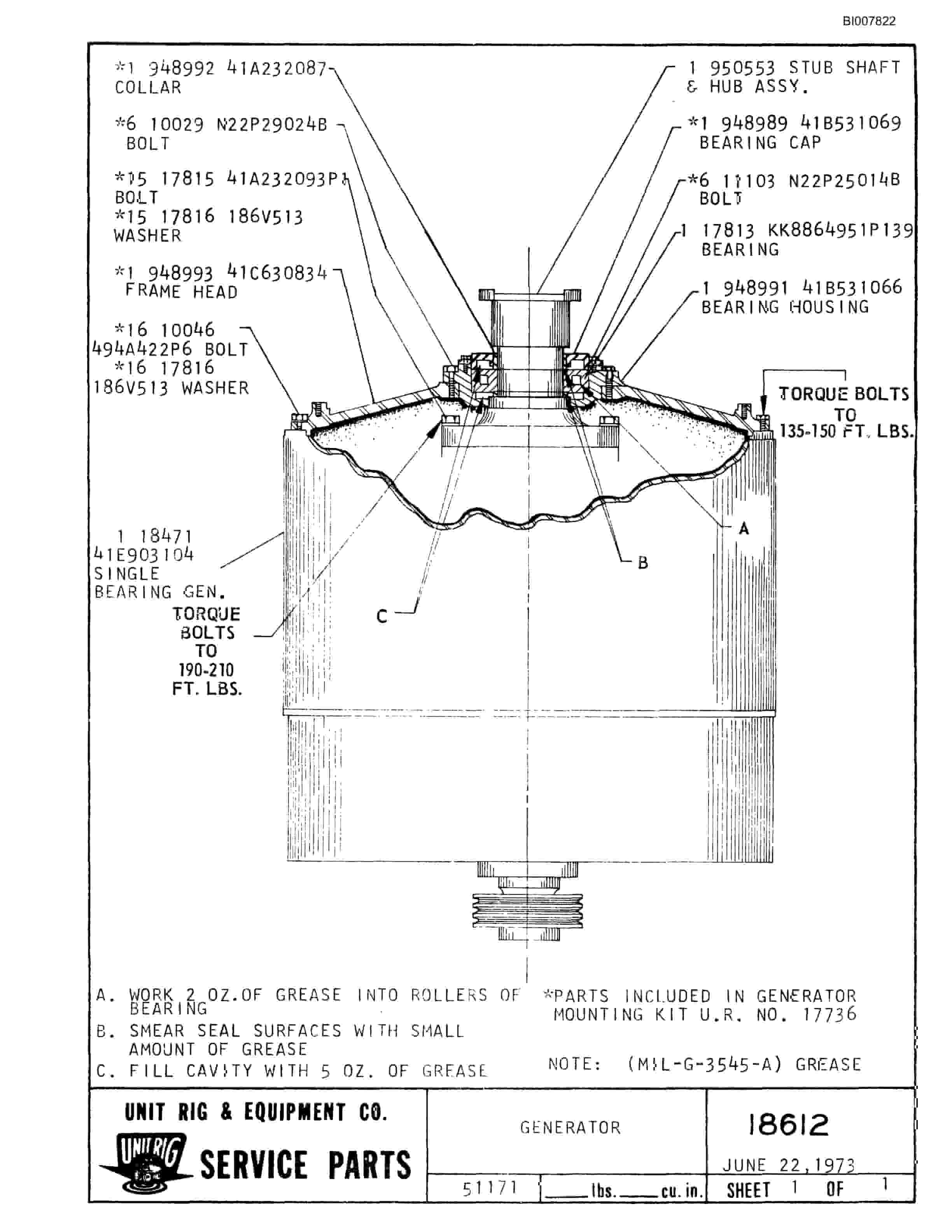 Bucyrus M-85 Parts Catalog BI007822-5