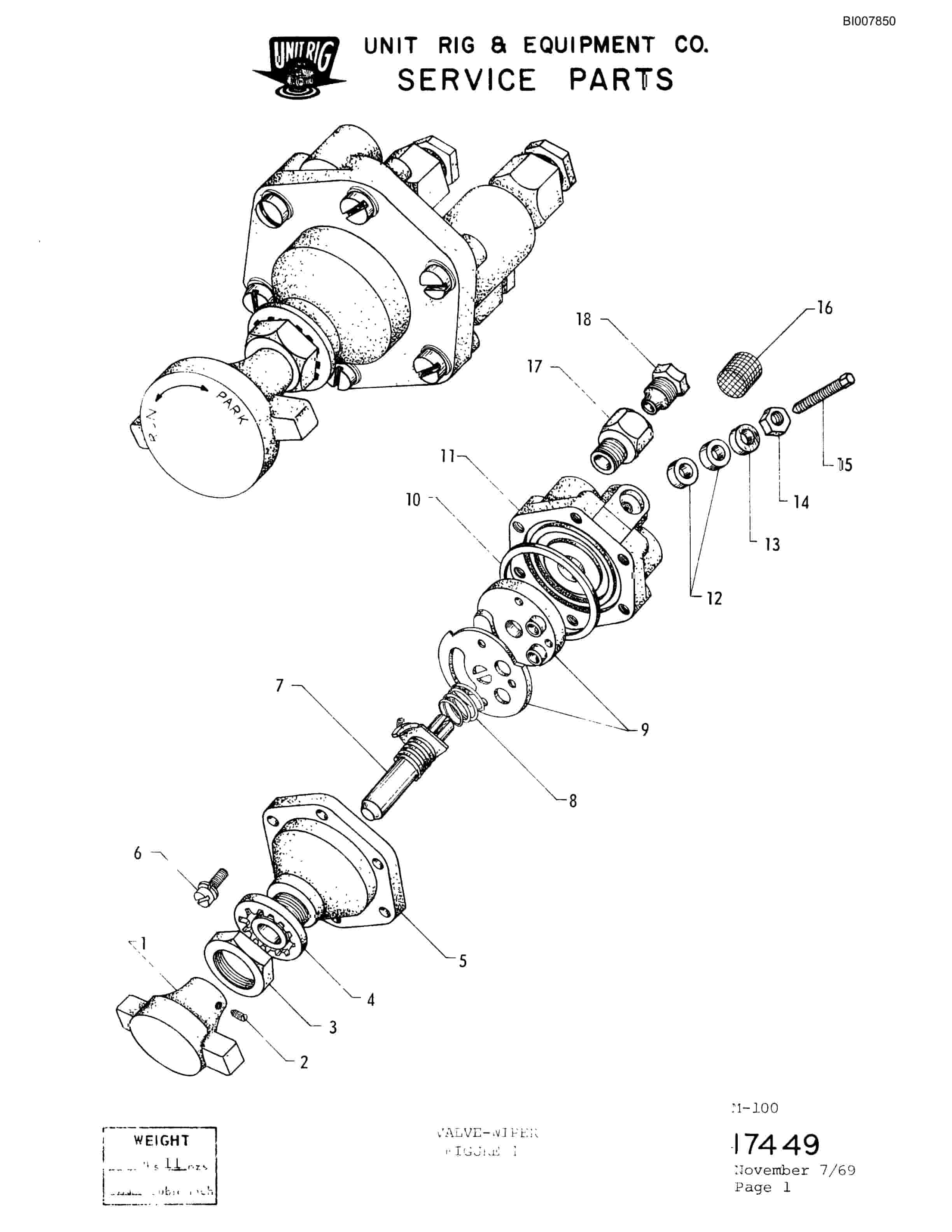 Bucyrus M-85 Parts Catalog BI007850-4