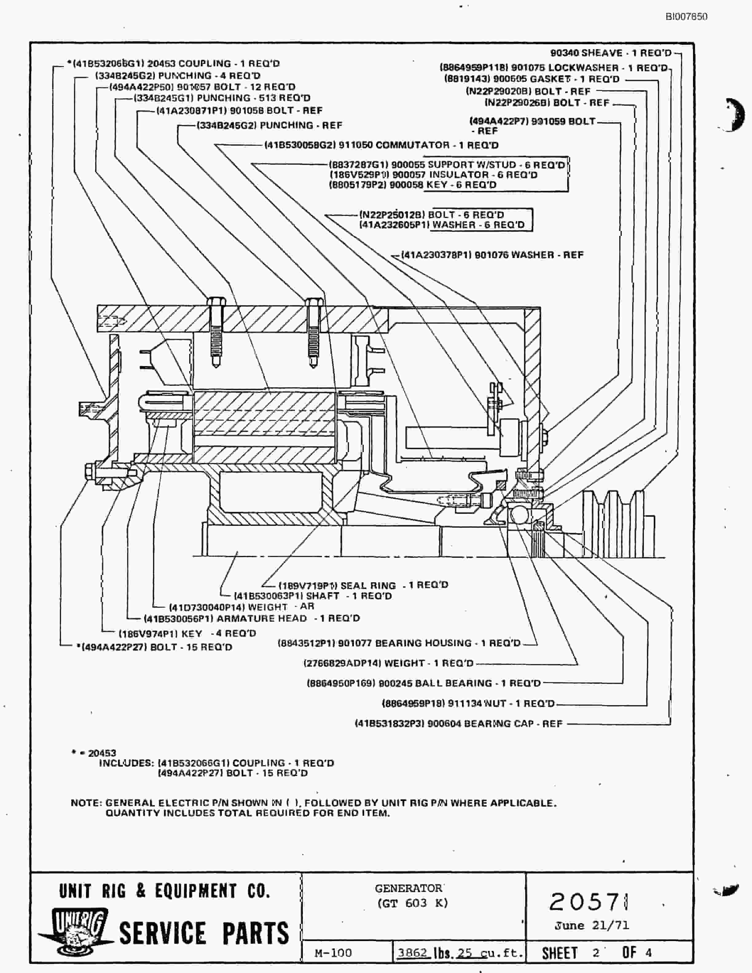 Bucyrus M-85 Parts Catalog BI007850-5