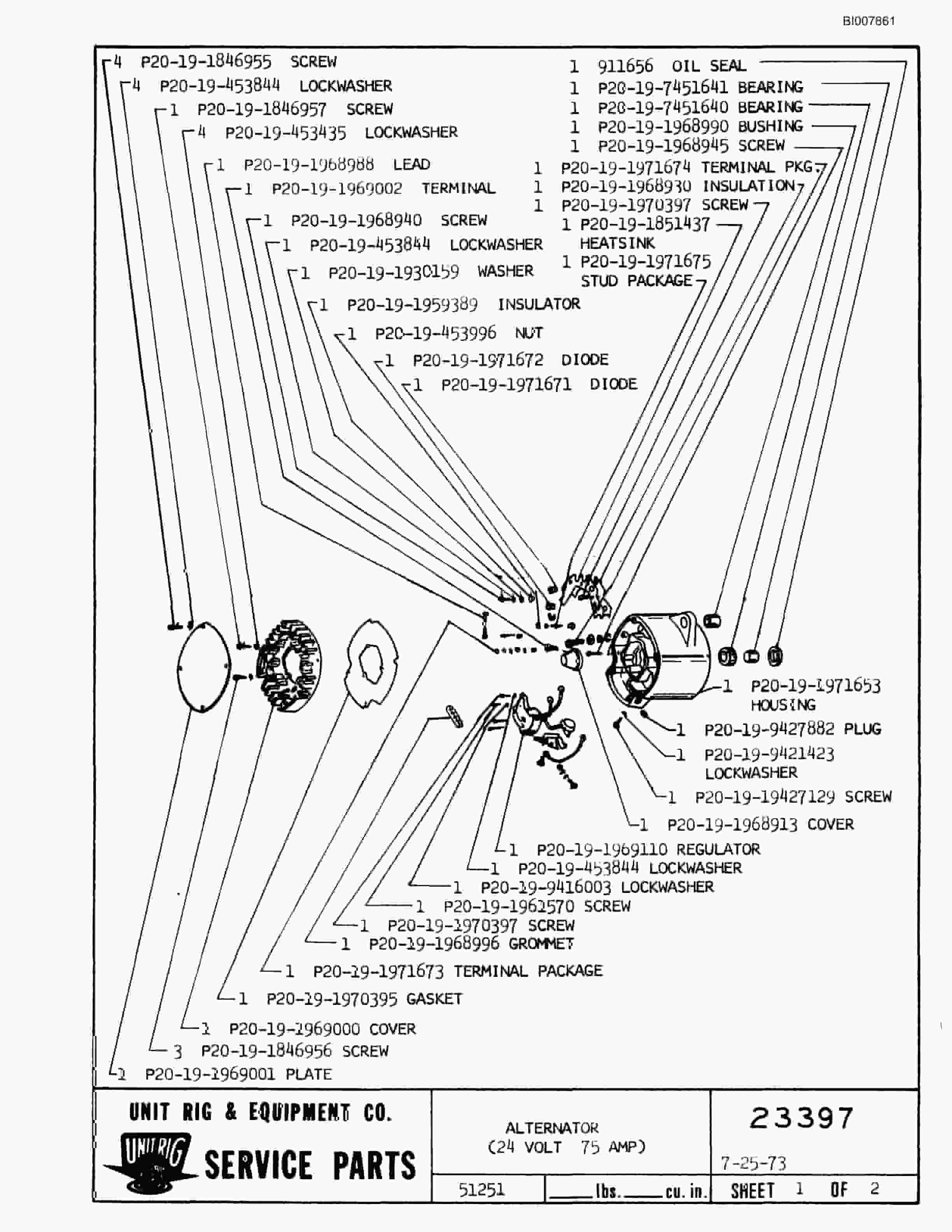 Bucyrus M-85 Parts Catalog BI007861-5