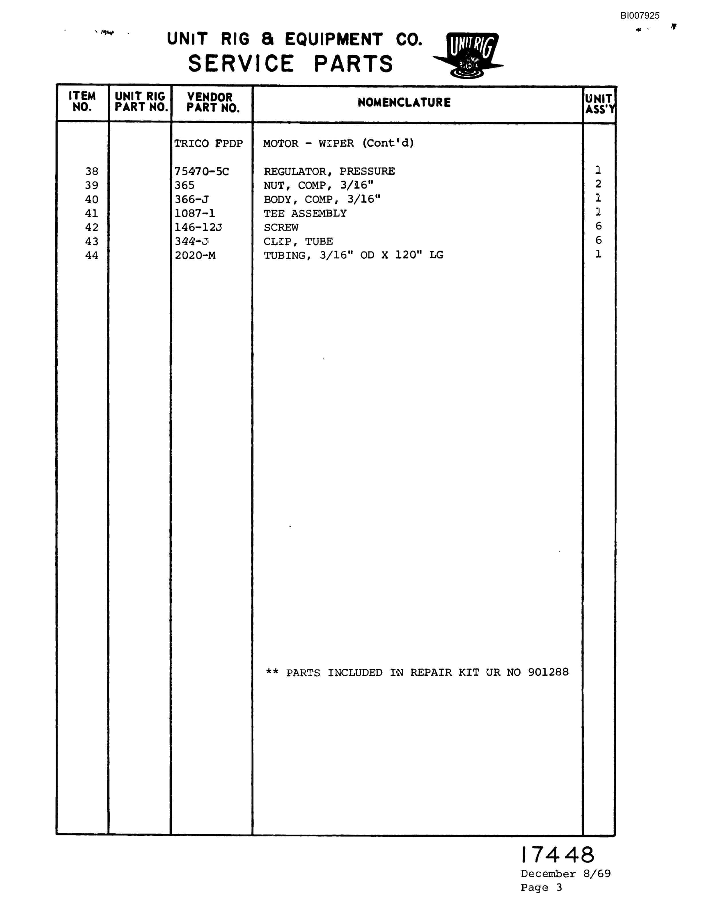 Bucyrus M-85 Parts Catalog BI007925-5