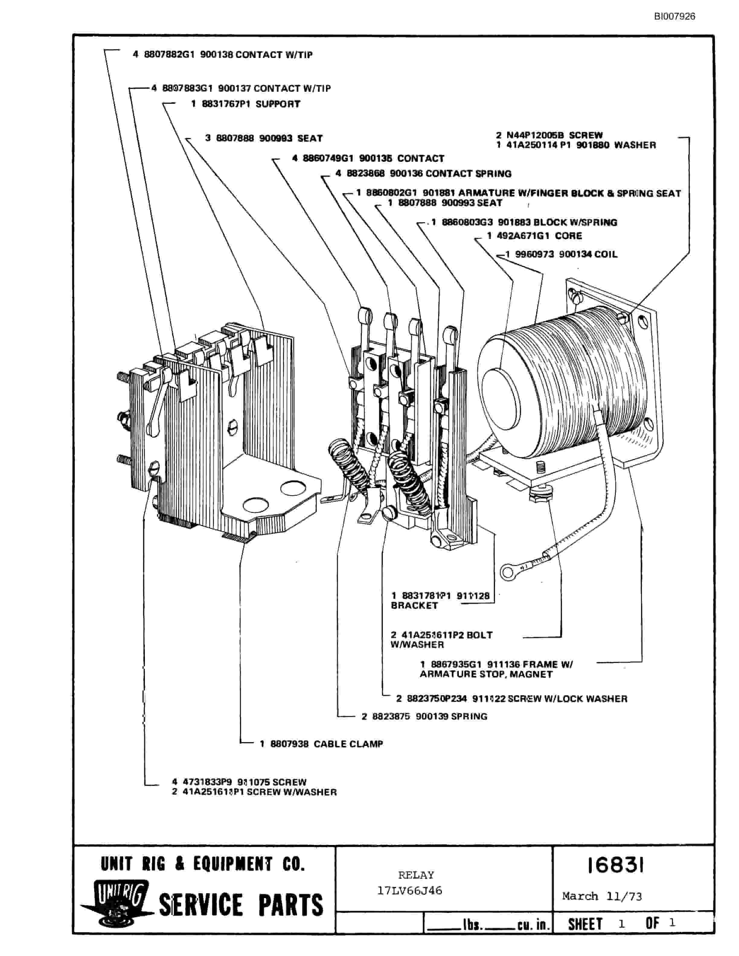 Bucyrus M-85 Parts Catalog BI007926-4