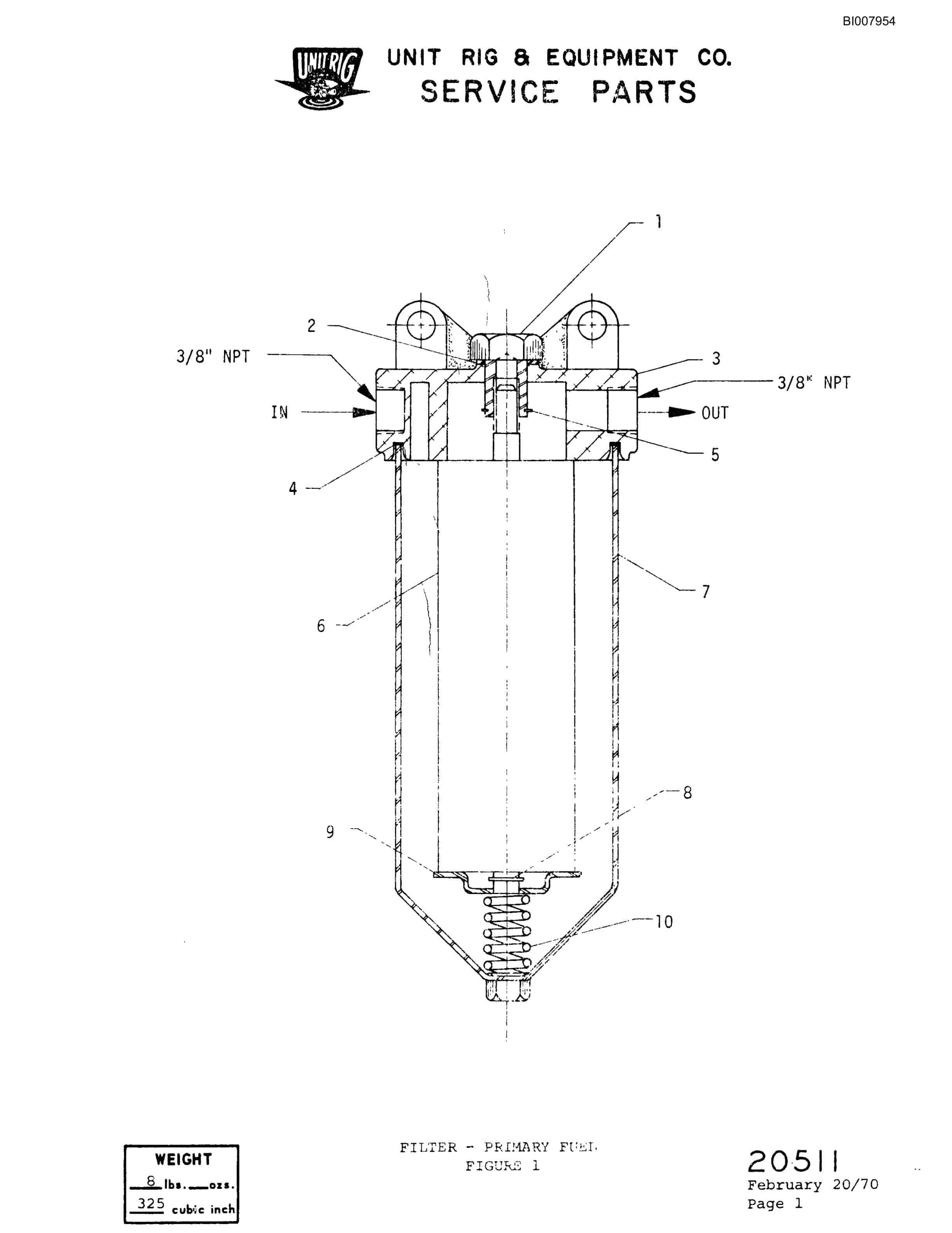 Bucyrus M-85 Parts Catalog BI007954-5