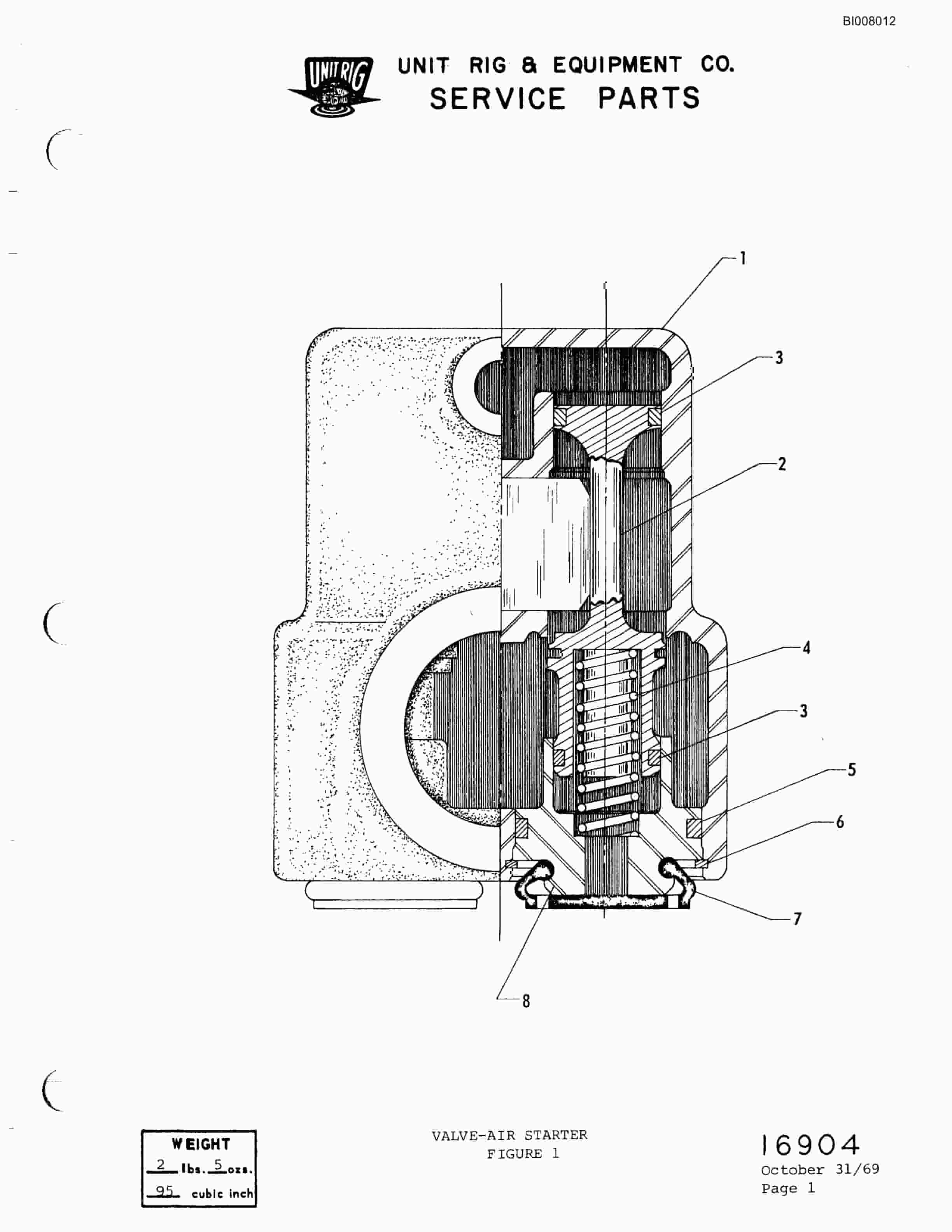 Bucyrus M-85 Parts Catalog BI008012-3