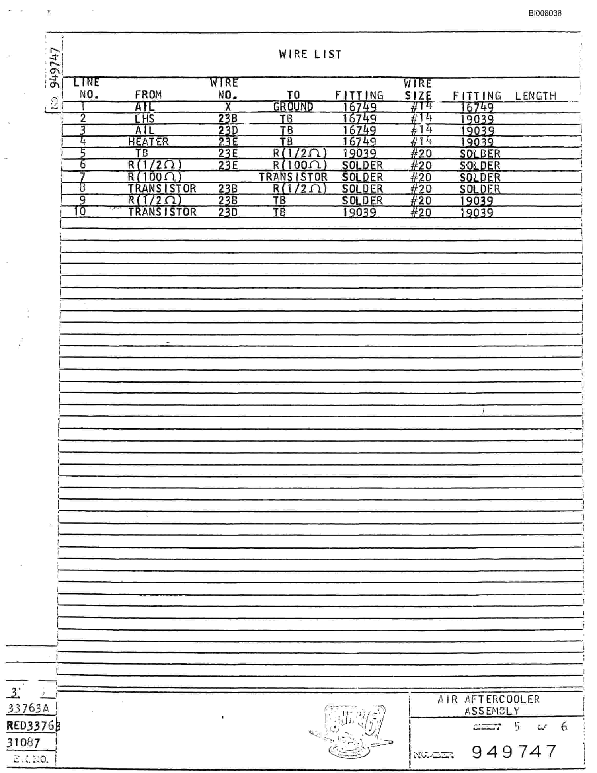 Bucyrus M-85 Parts Catalog BI008038-3