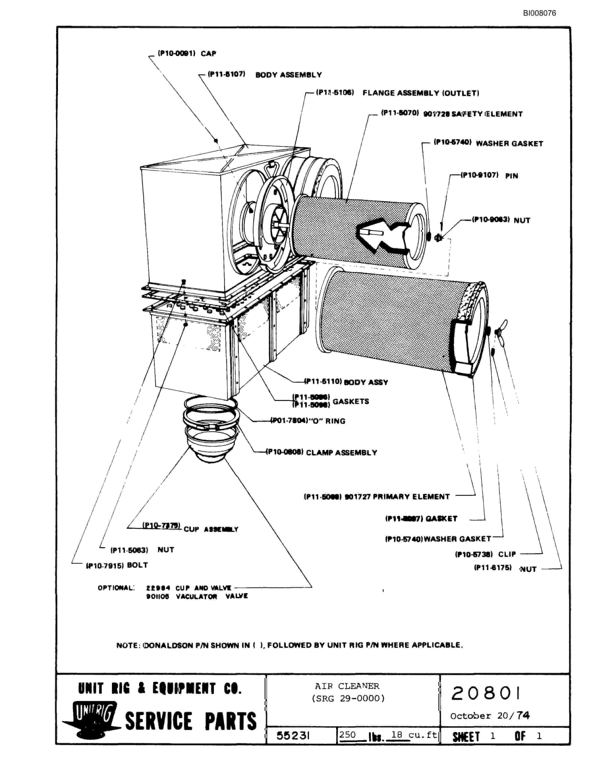 Bucyrus M-85 Parts Catalog BI008076-5