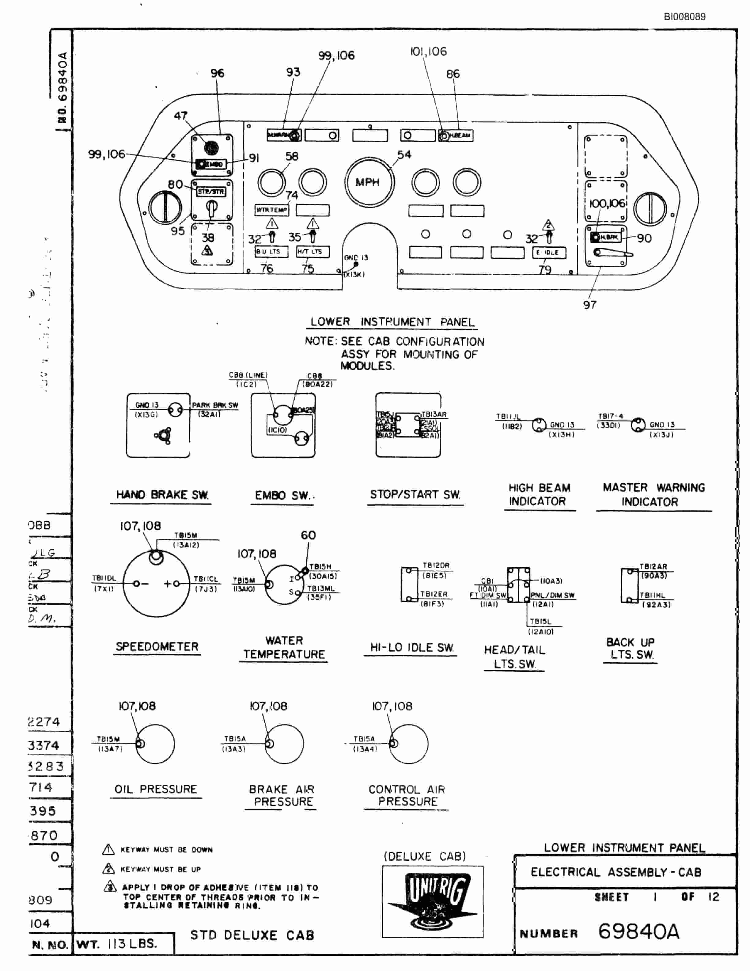 Bucyrus M-85 Parts Catalog BI008089-2