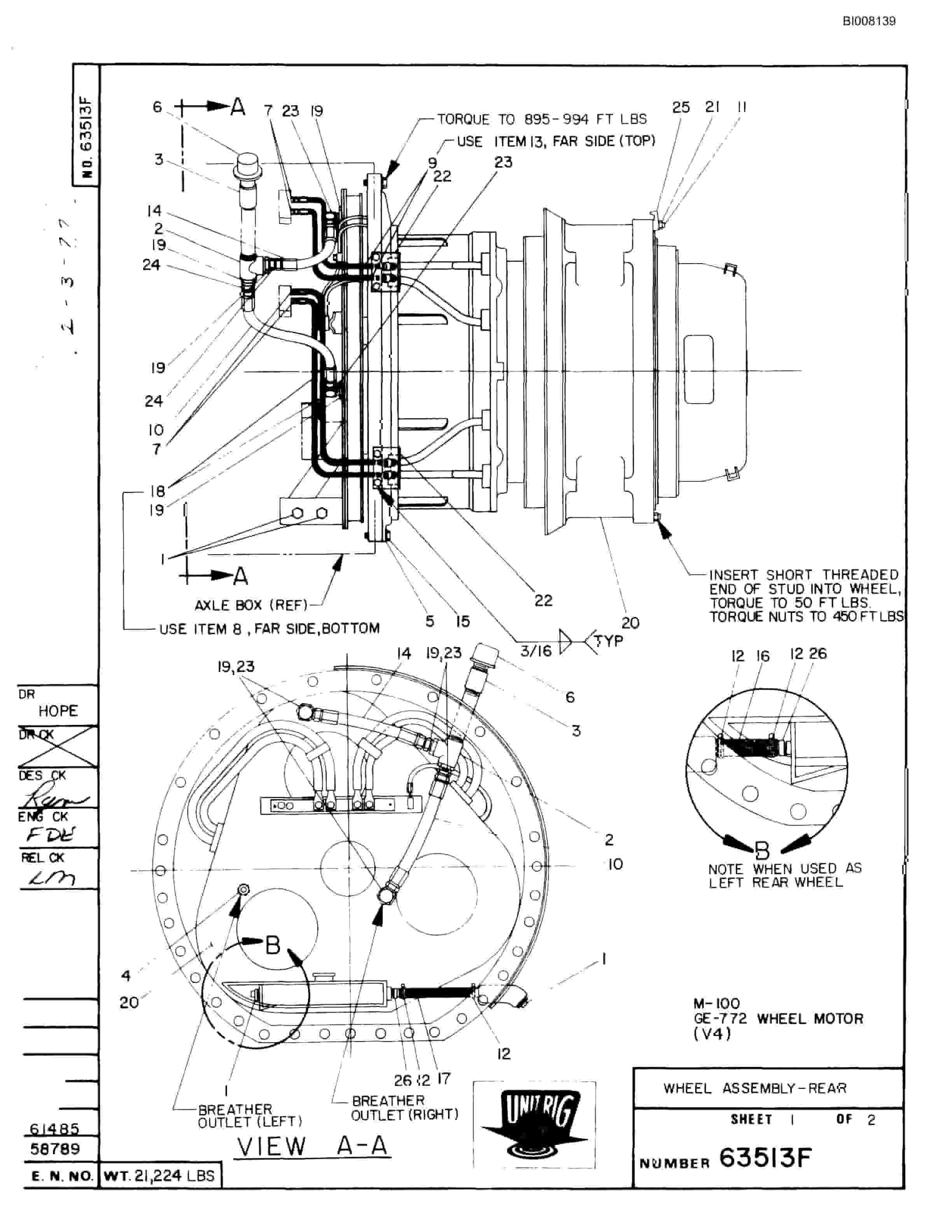 Bucyrus M-85 Parts Catalog BI008139-3