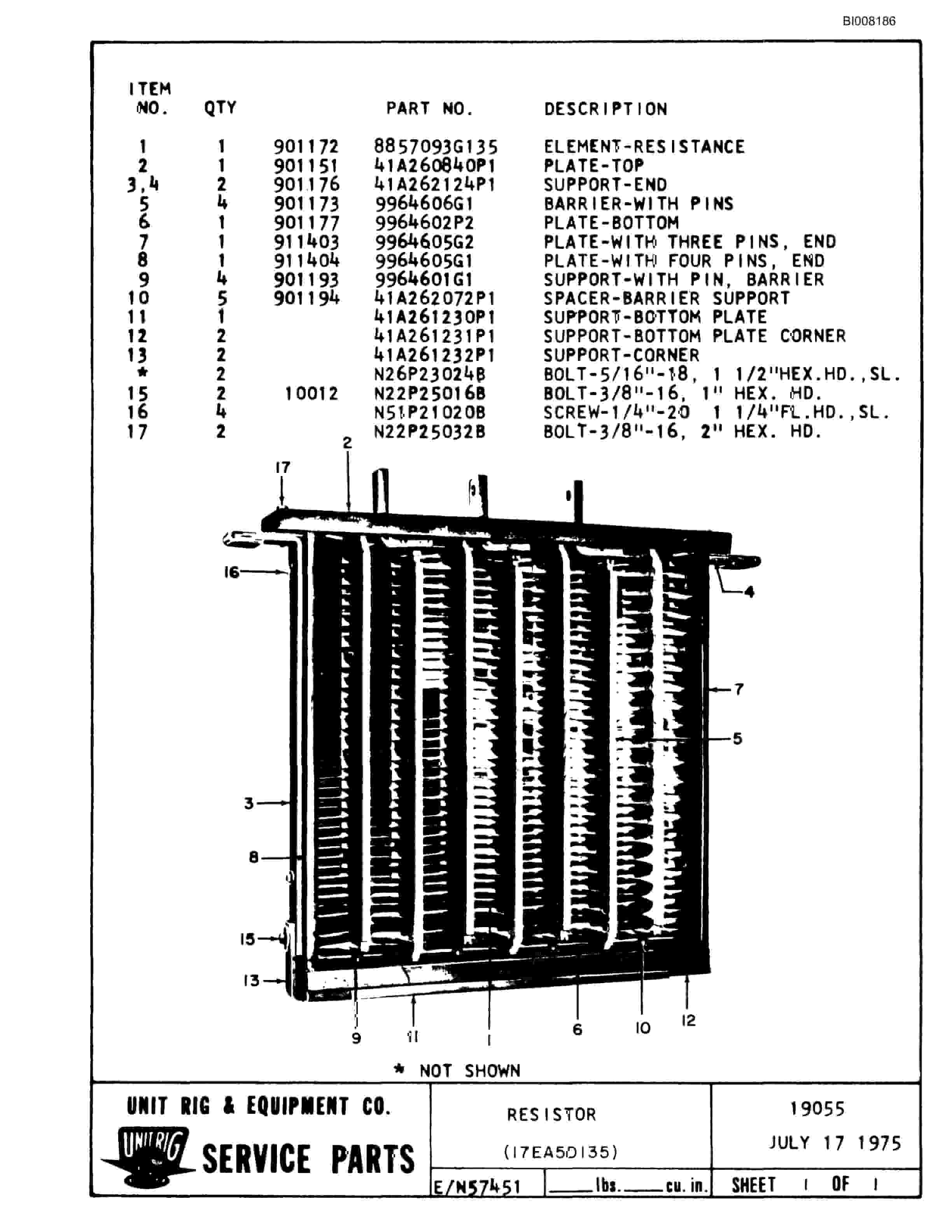 Bucyrus M-85 Parts Catalog BI008186-4