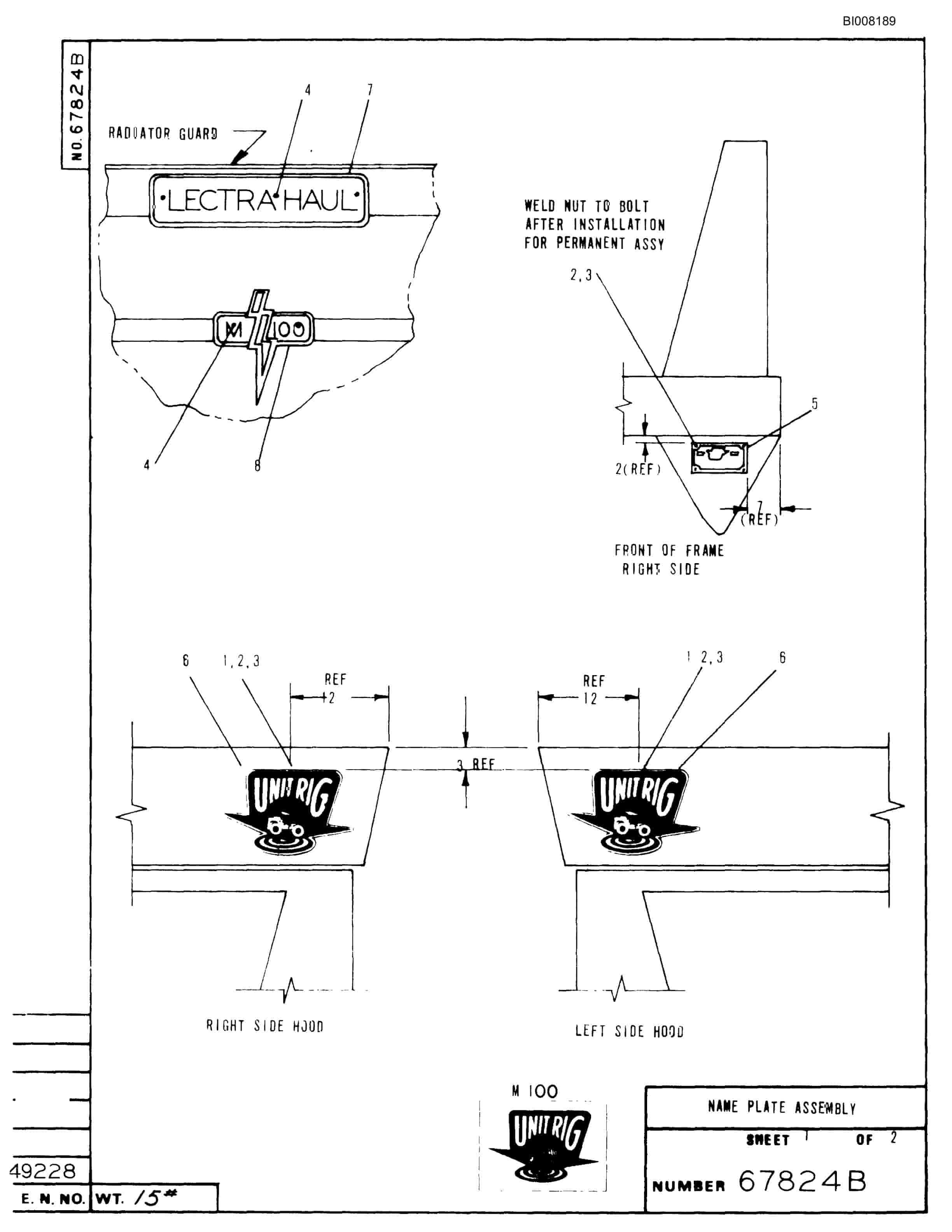 Bucyrus M-85 Parts Catalog BI008189-2