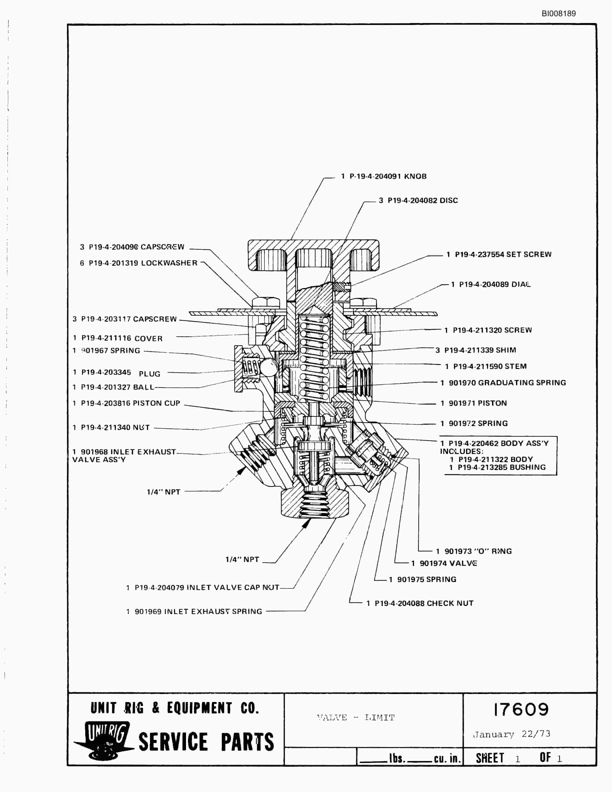 Bucyrus M-85 Parts Catalog BI008189-4