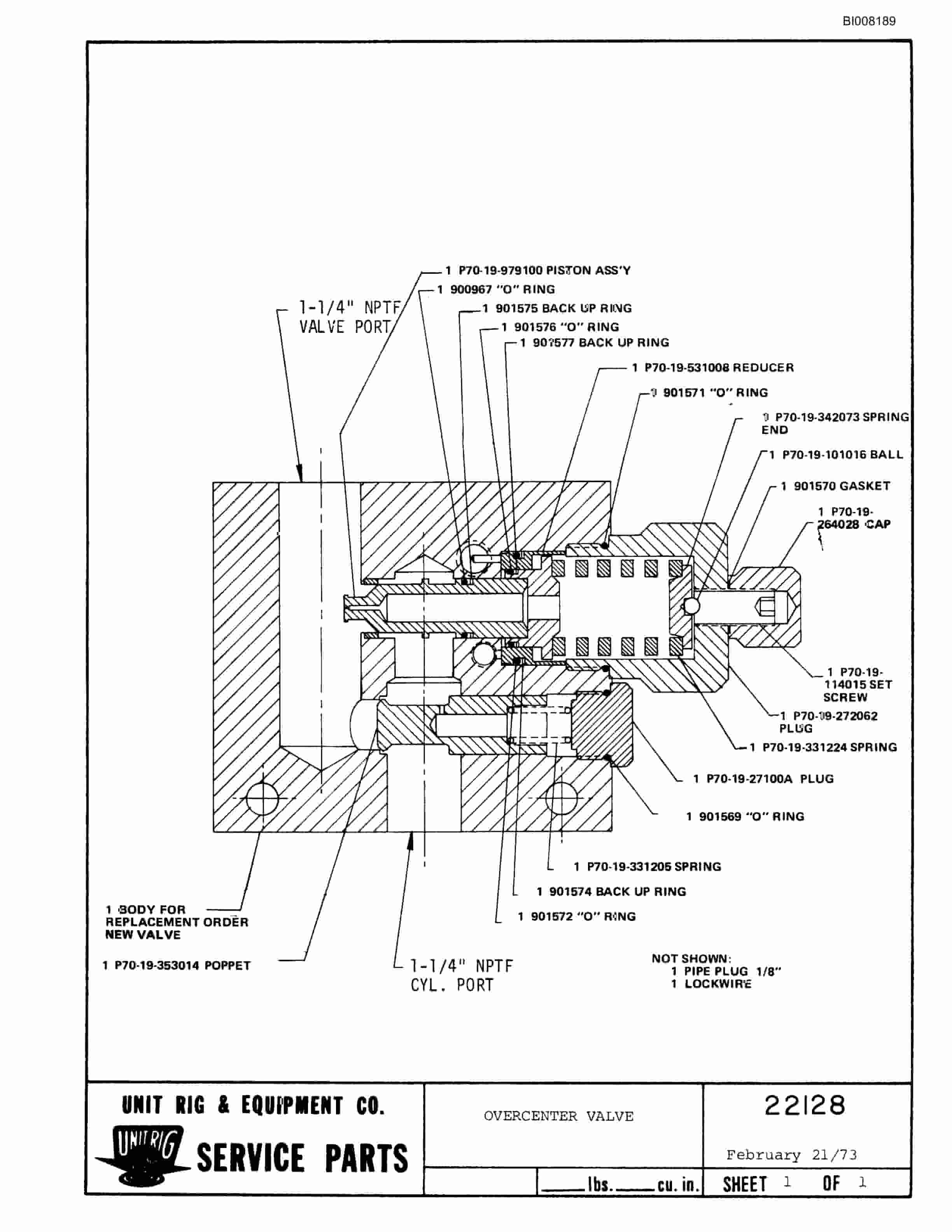 Bucyrus M-85 Parts Catalog BI008189-5