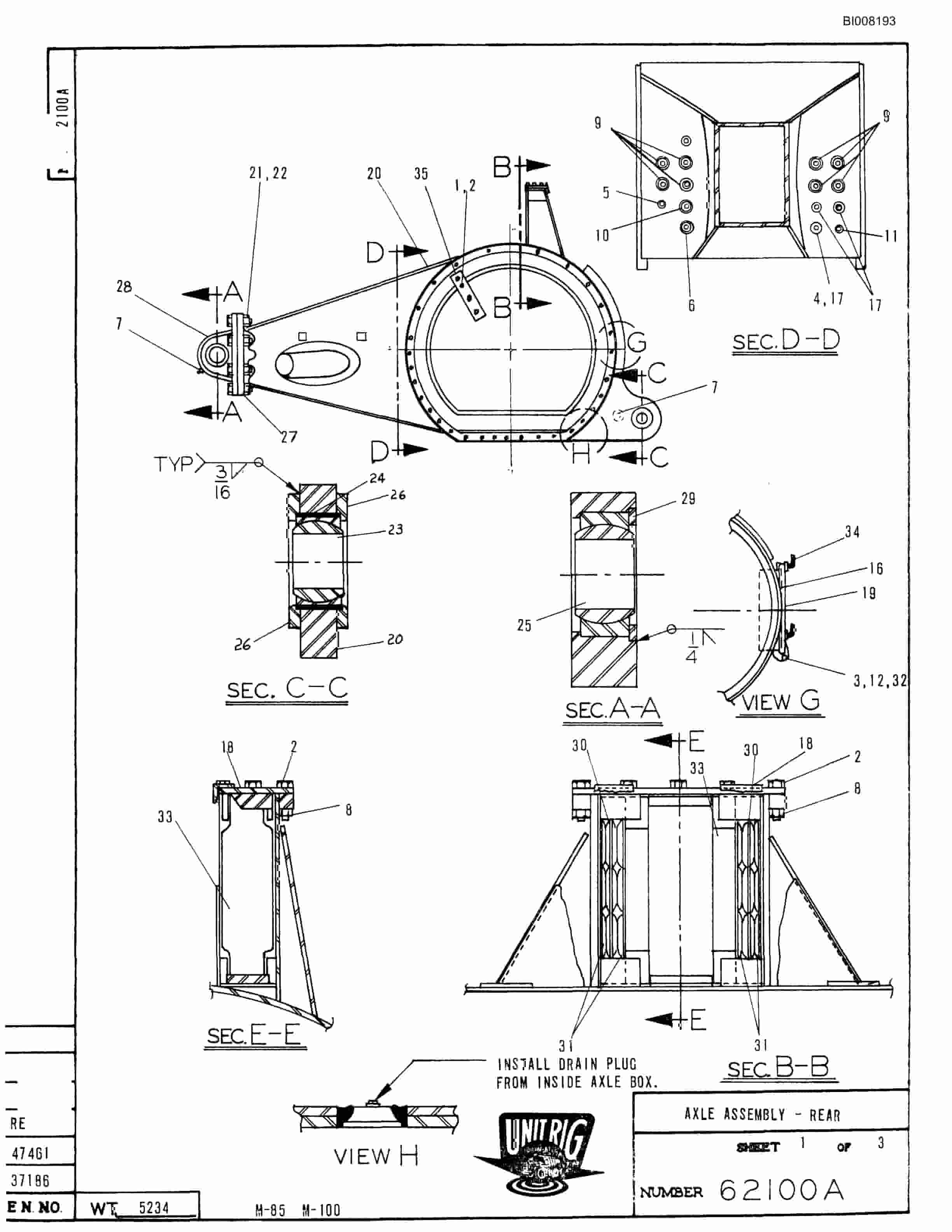Bucyrus M-85 Parts Catalog BI008193-2