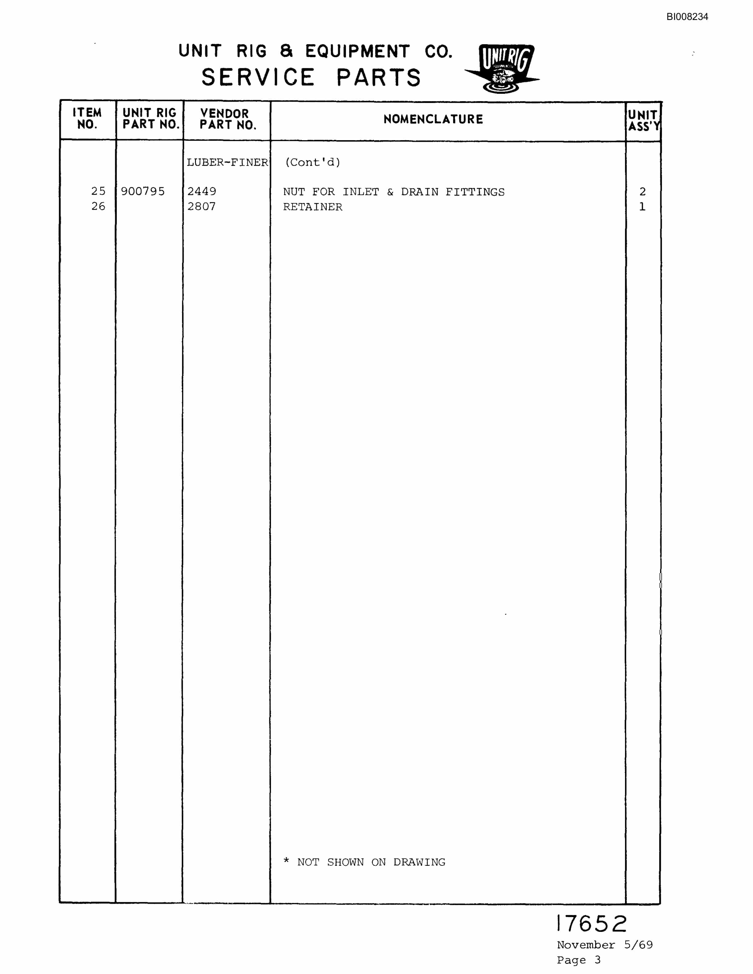 Bucyrus M-85 Parts Catalog BI008234-4