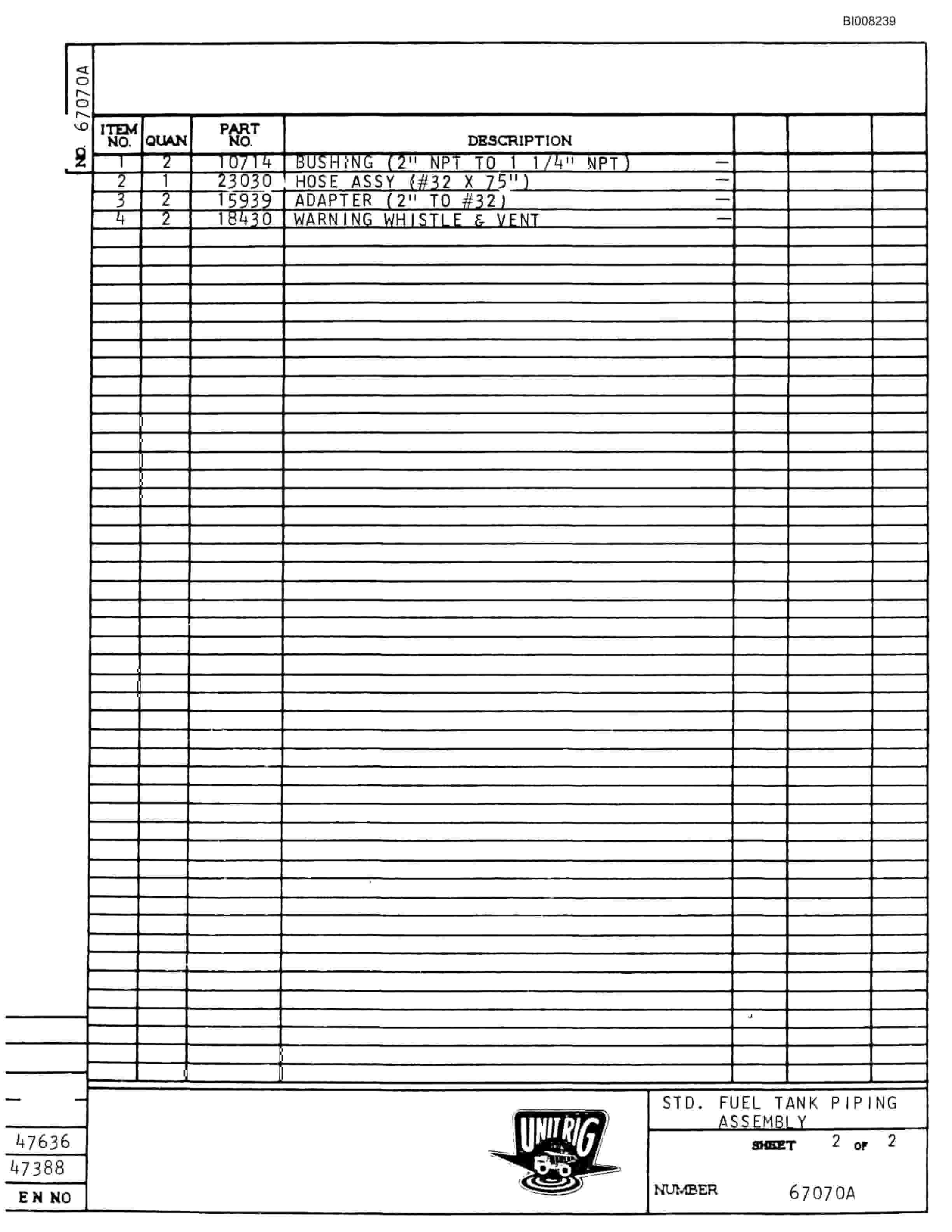 Bucyrus M-85 Parts Catalog BI008239-2