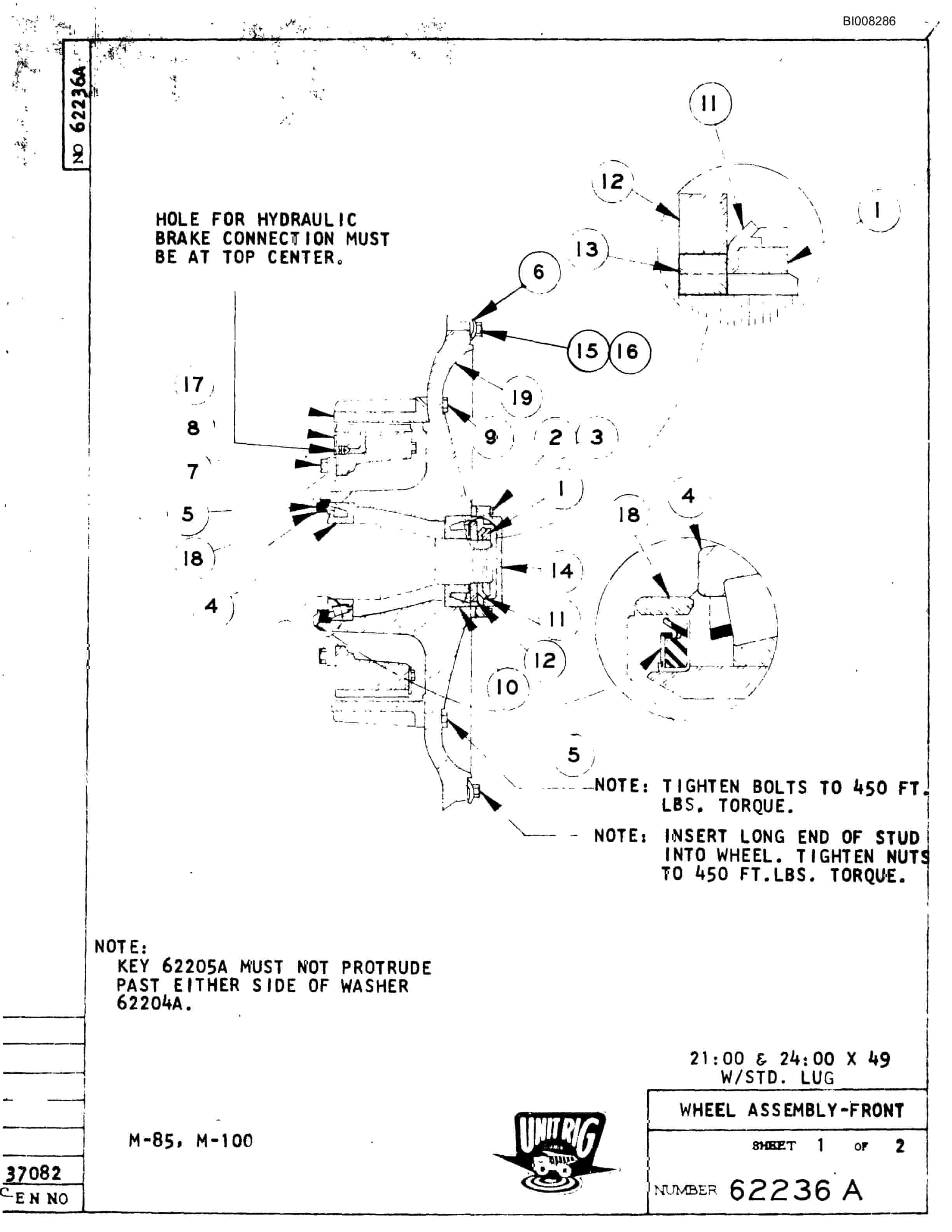 Bucyrus M-85 Parts Catalog BI008286-2