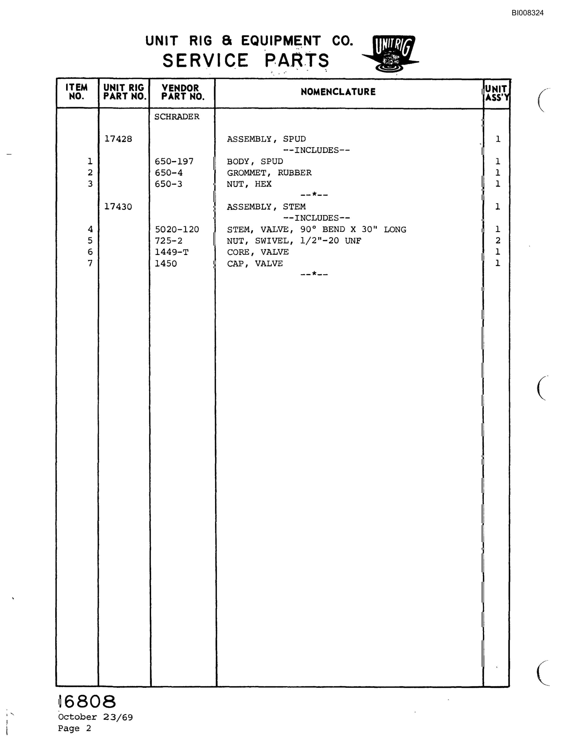 Bucyrus M-85 Parts Catalog BI008324-3