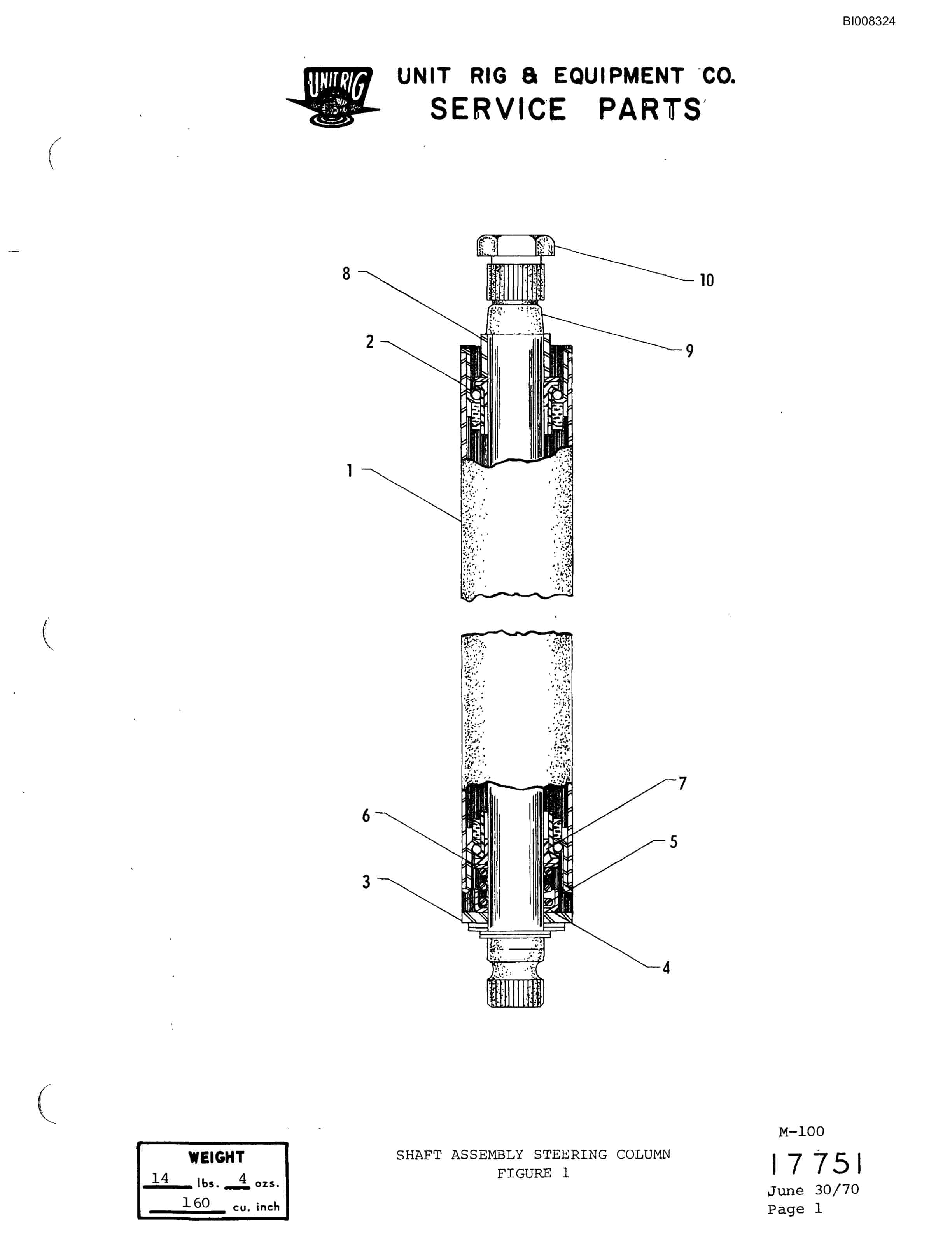 Bucyrus M-85 Parts Catalog BI008324-4
